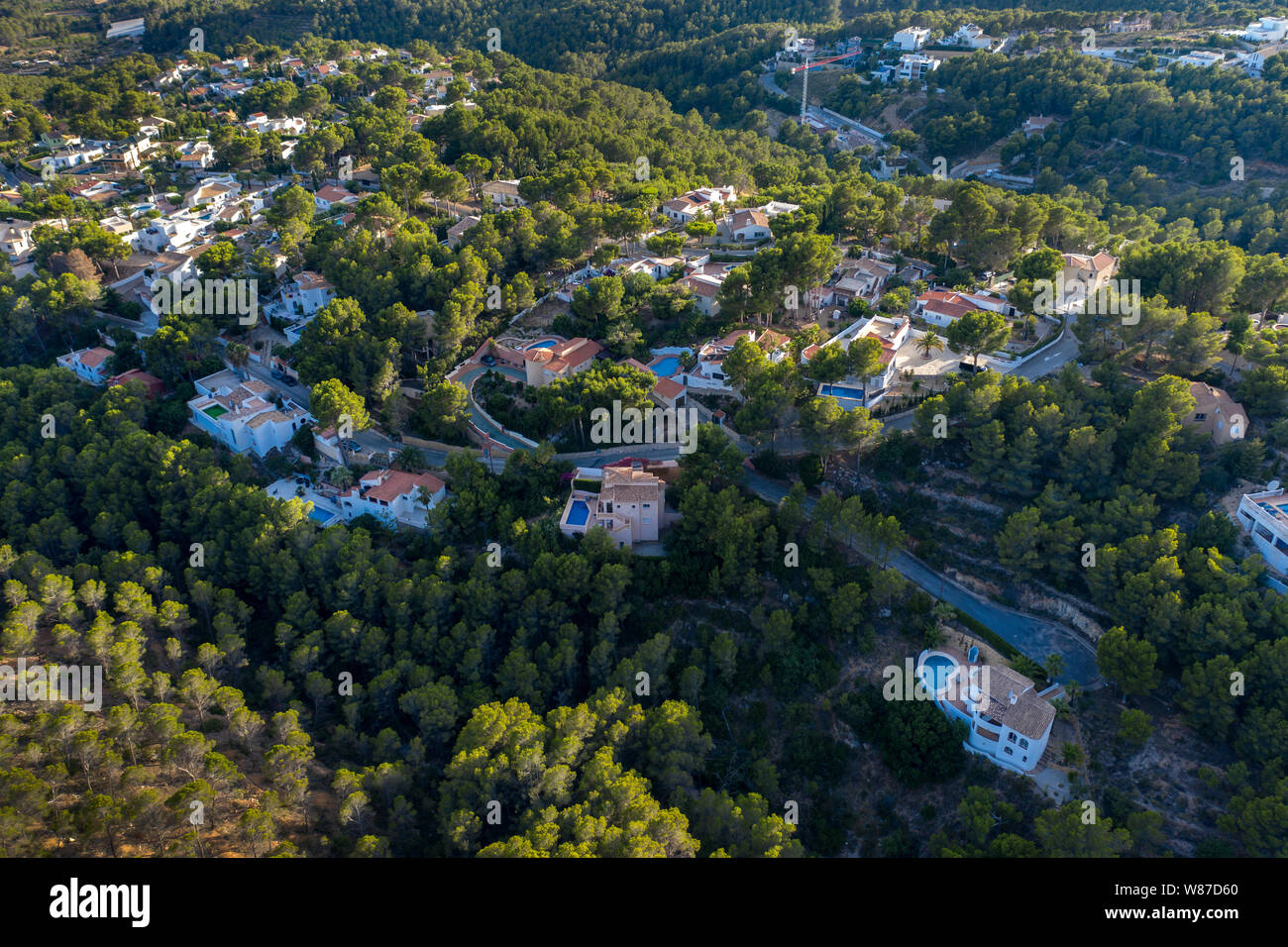 Aerial view of housing urbanisation near Alicante, Spain Stock Photo