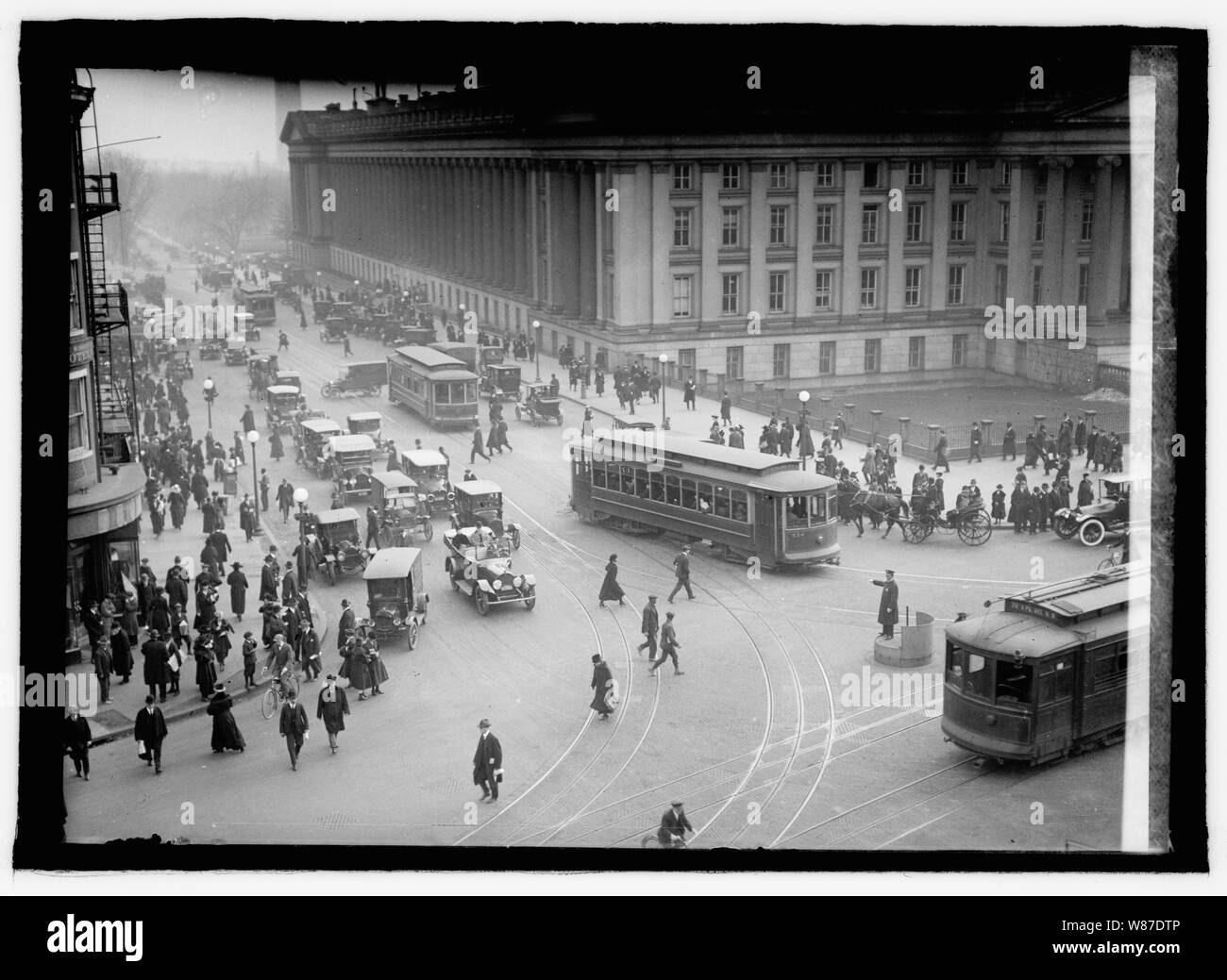 15th & NY Ave., Feb. 28/1918 Stock Photo