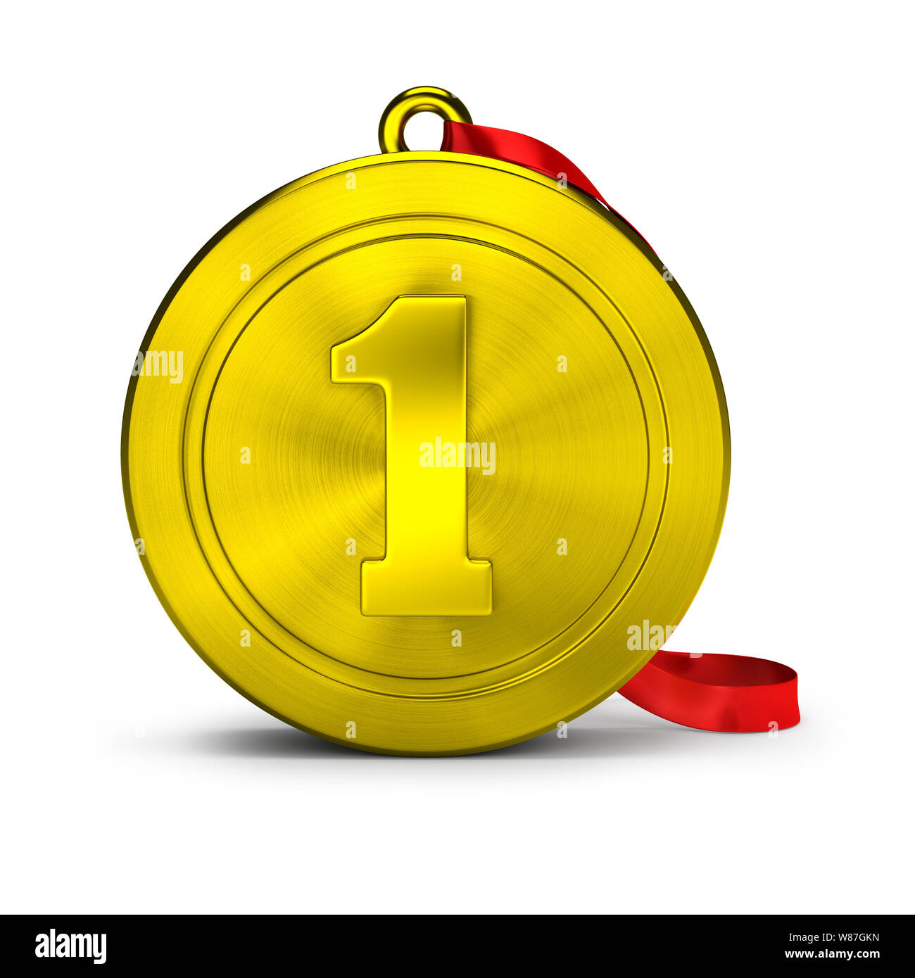 Gold medal. 3d image. Isolated white background Stock Photo - Alamy