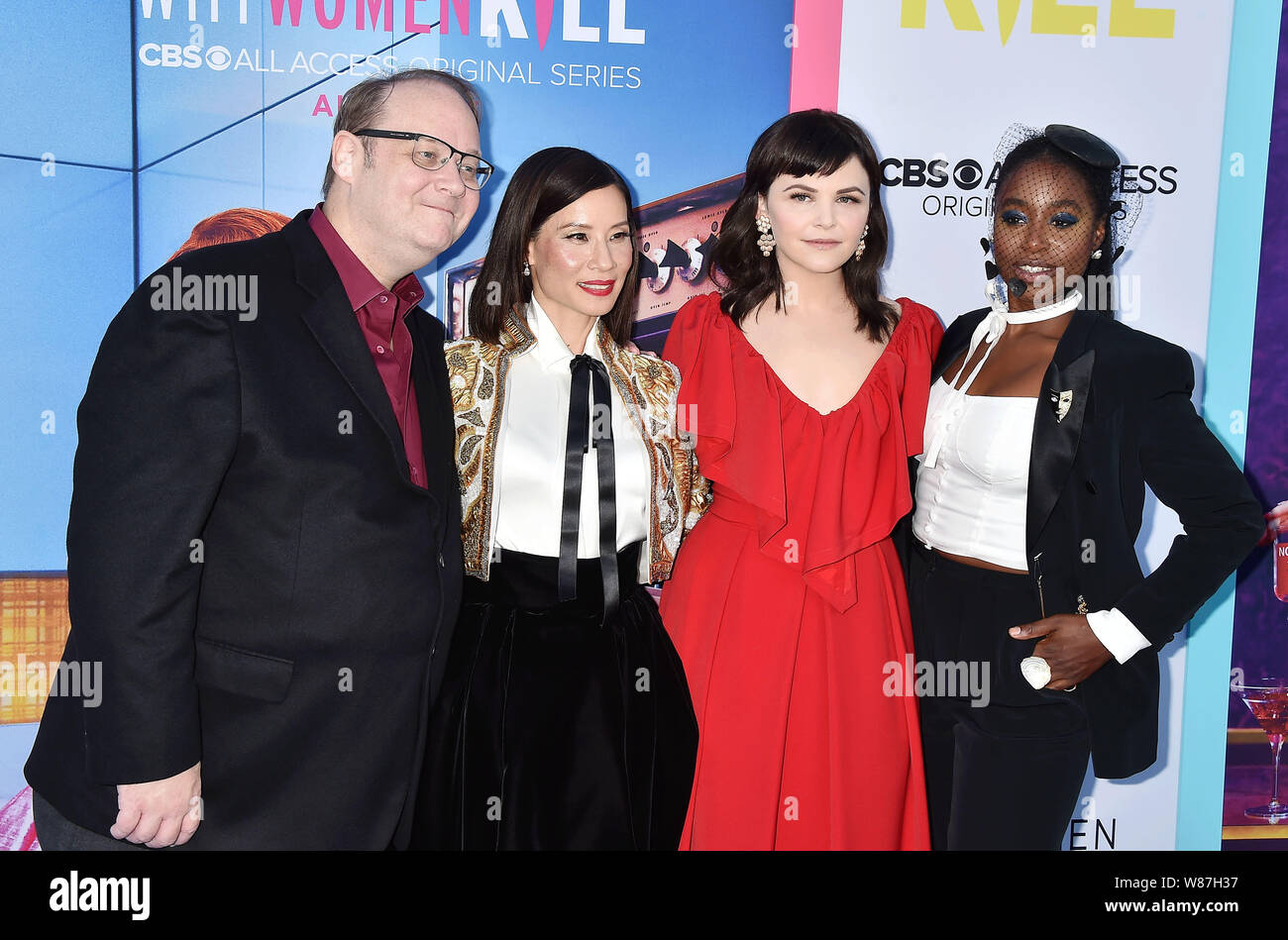 BEVERLY HILLS, CA - AUGUST 07: (L-R) Marc Cherry, Lucy Liu, Ginnifer ...