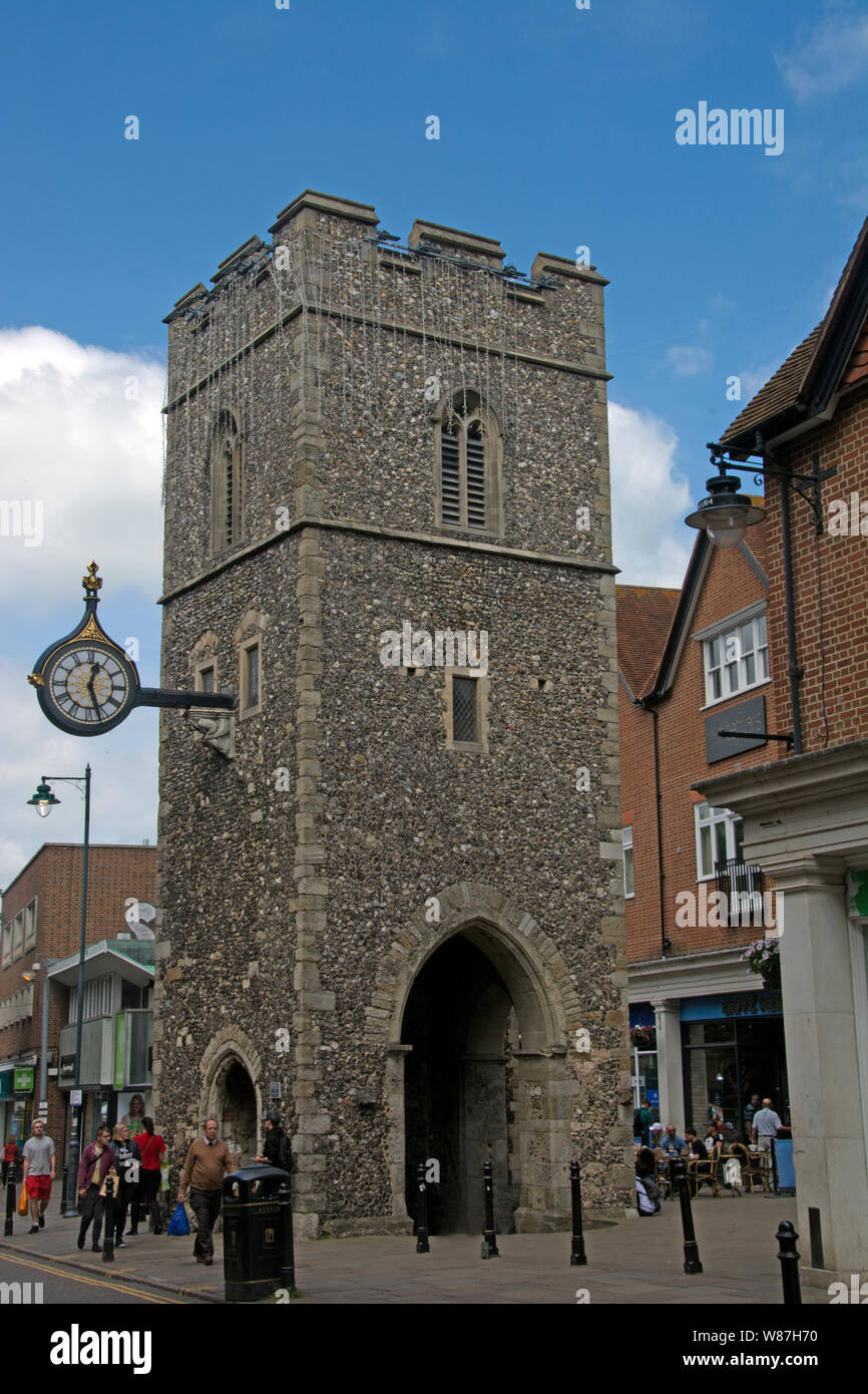 KENT; CANTERBURY; ST.GEORGE'S CLOCK TOWER Stock Photo