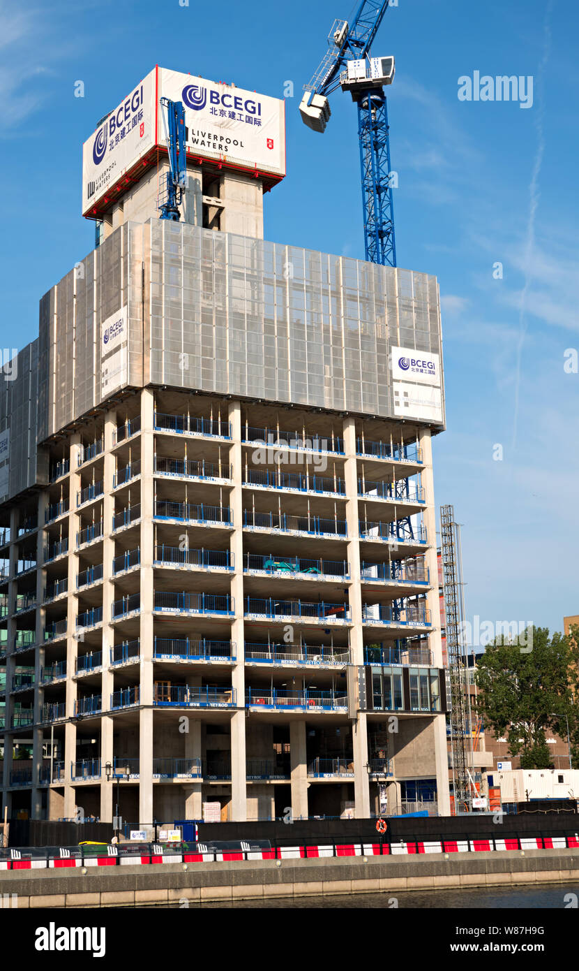 Buildings under construction as part of the Liverpool Waters scheme