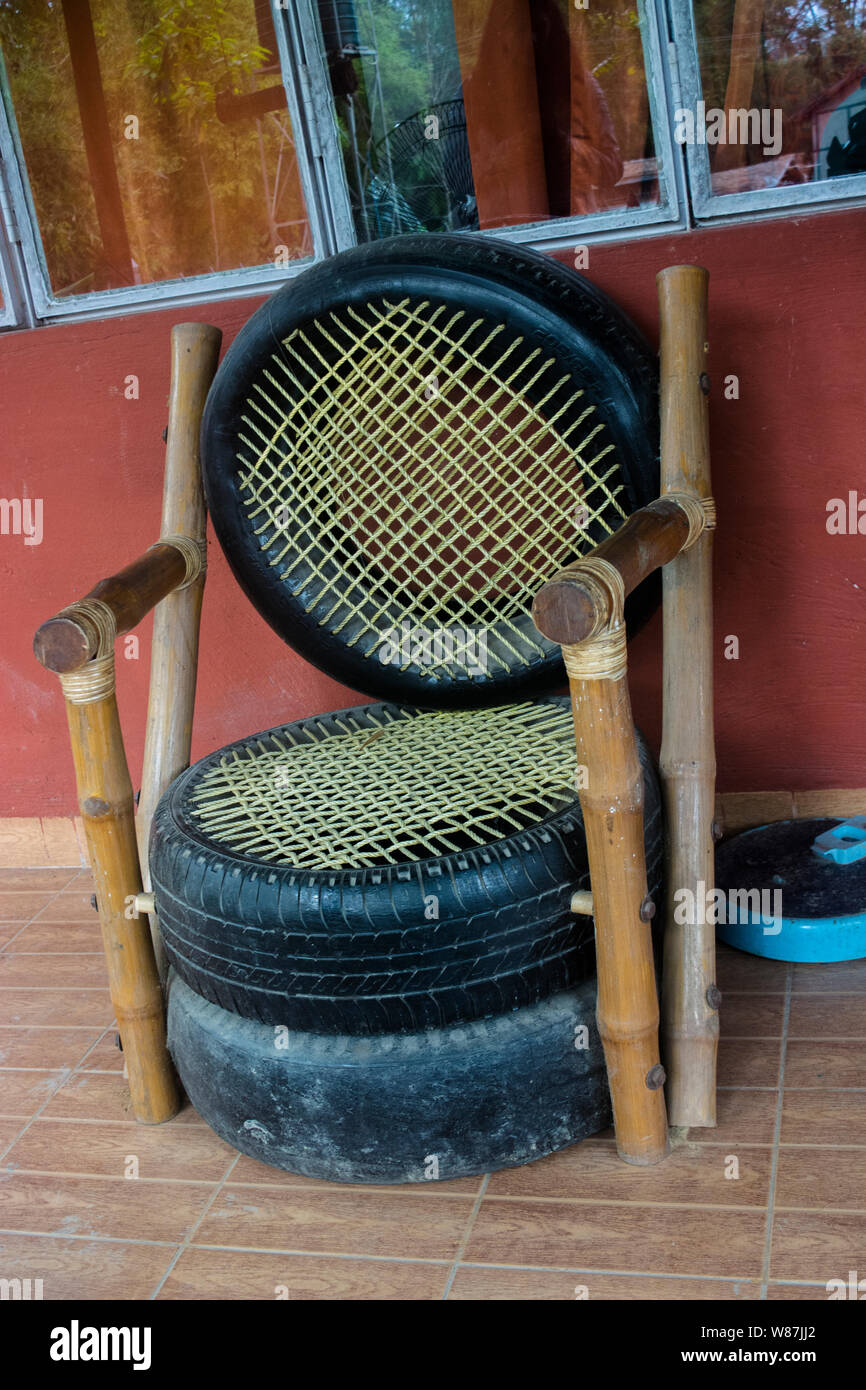 chair made out of tires Wild mahseer Stock Photo Alamy