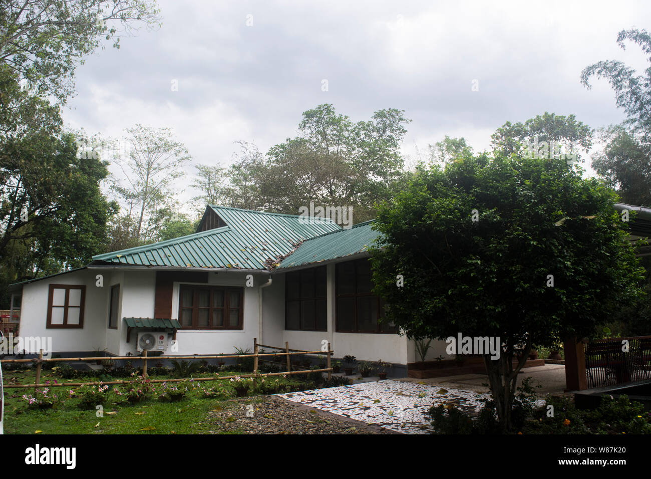 Pictures of Wild Mahseer - an eco-conscious heritage resort in North Assam Stock Photo