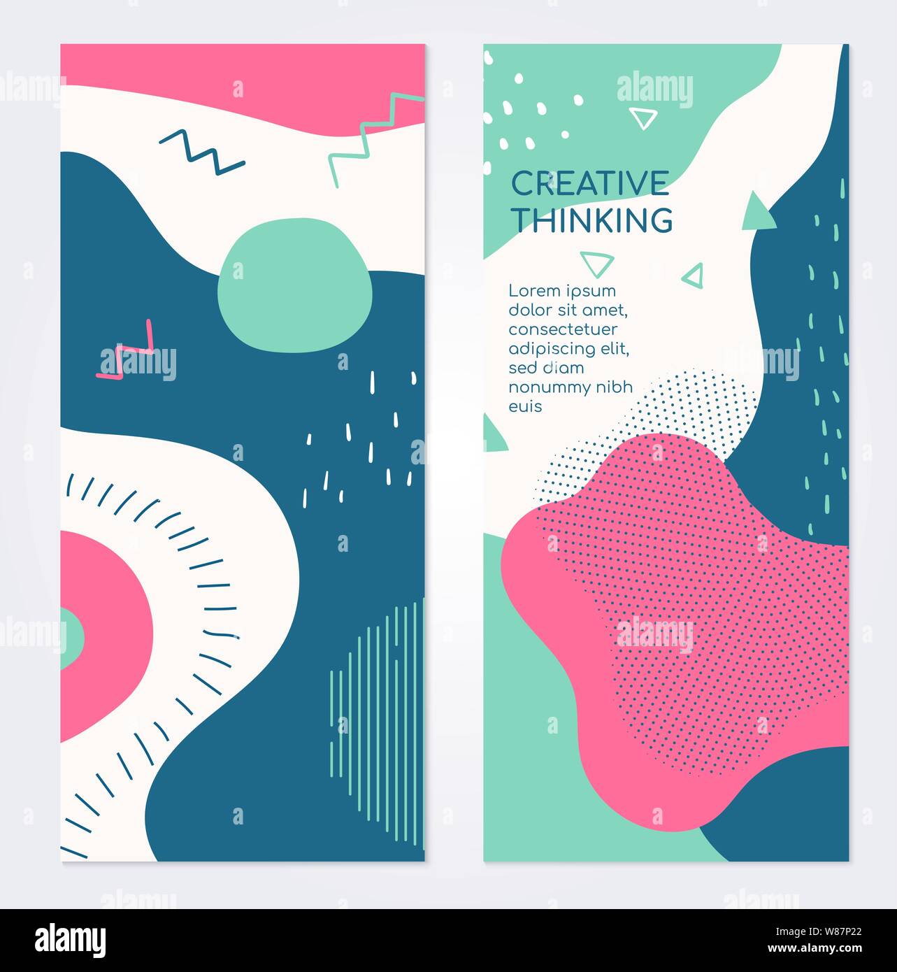 Colorful flat vertical banners hi-res stock photography and images - Alamy