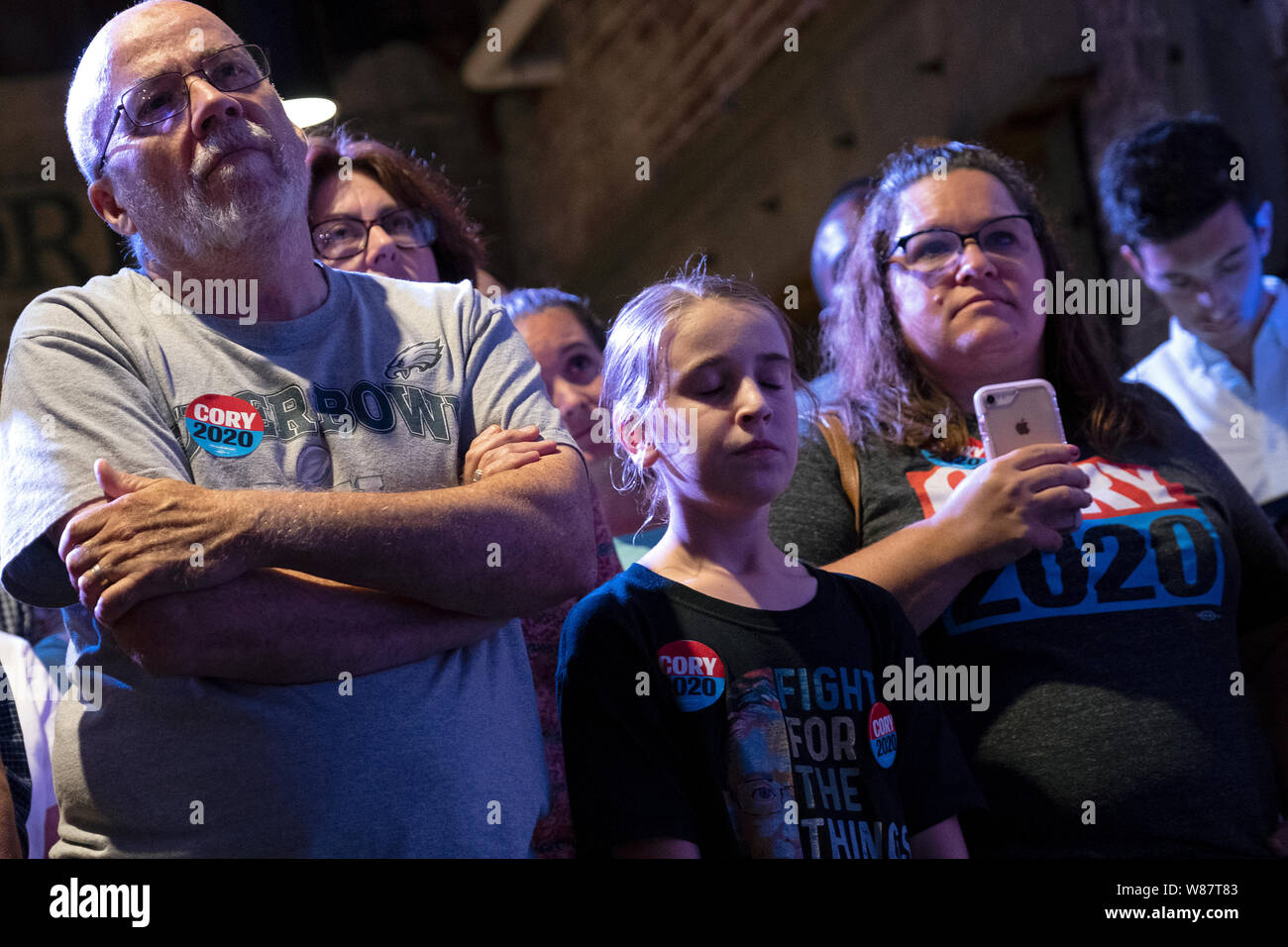 Democratic Presidential Candidate Cory Booker (D-NJ) appears during a Philadelphia Rise Event at The Fillmore Philadelphia. Stock Photo