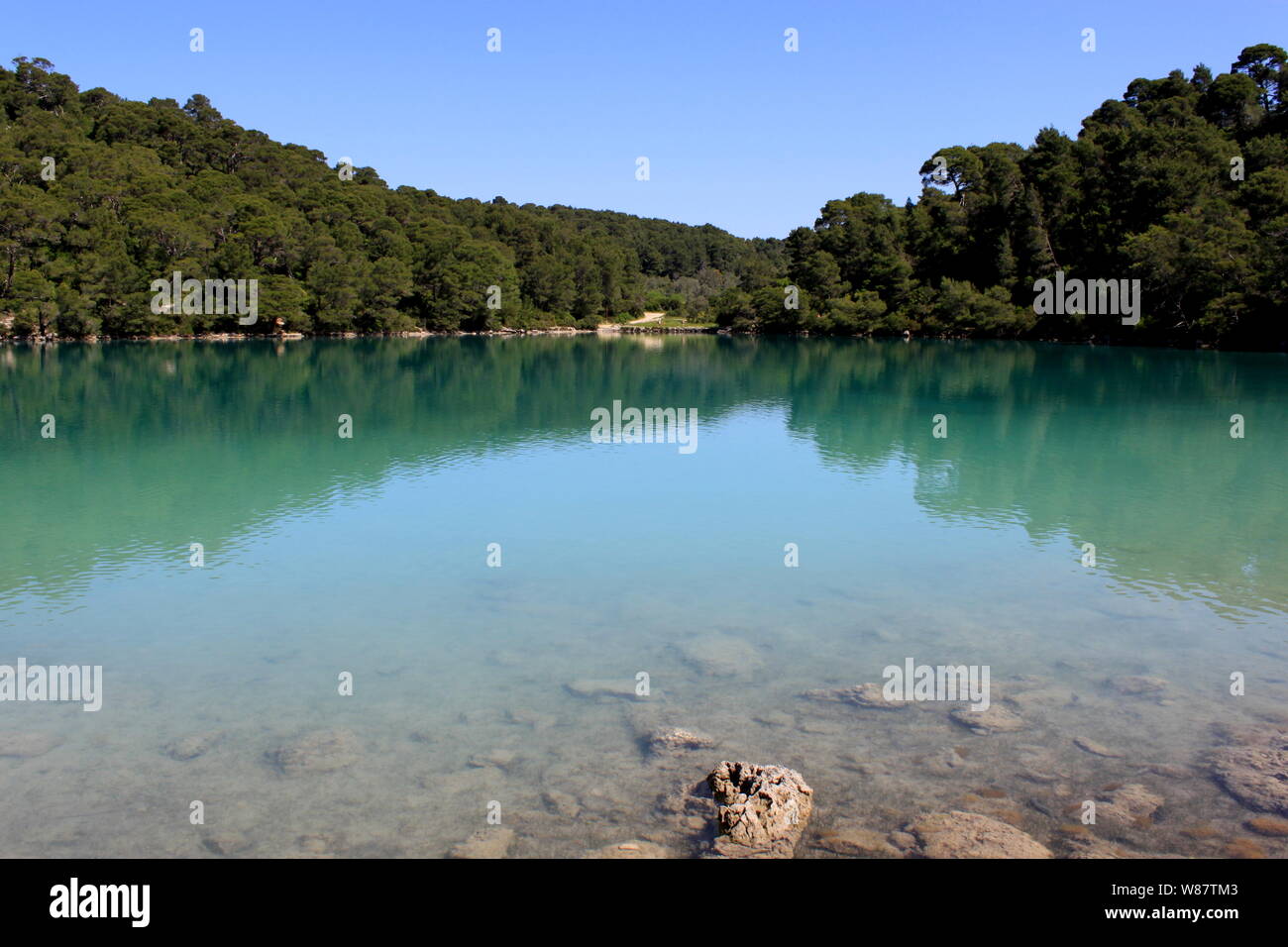 Small Lake (Malo Jezero) in Mljet National Park, Croatia Stock Photo