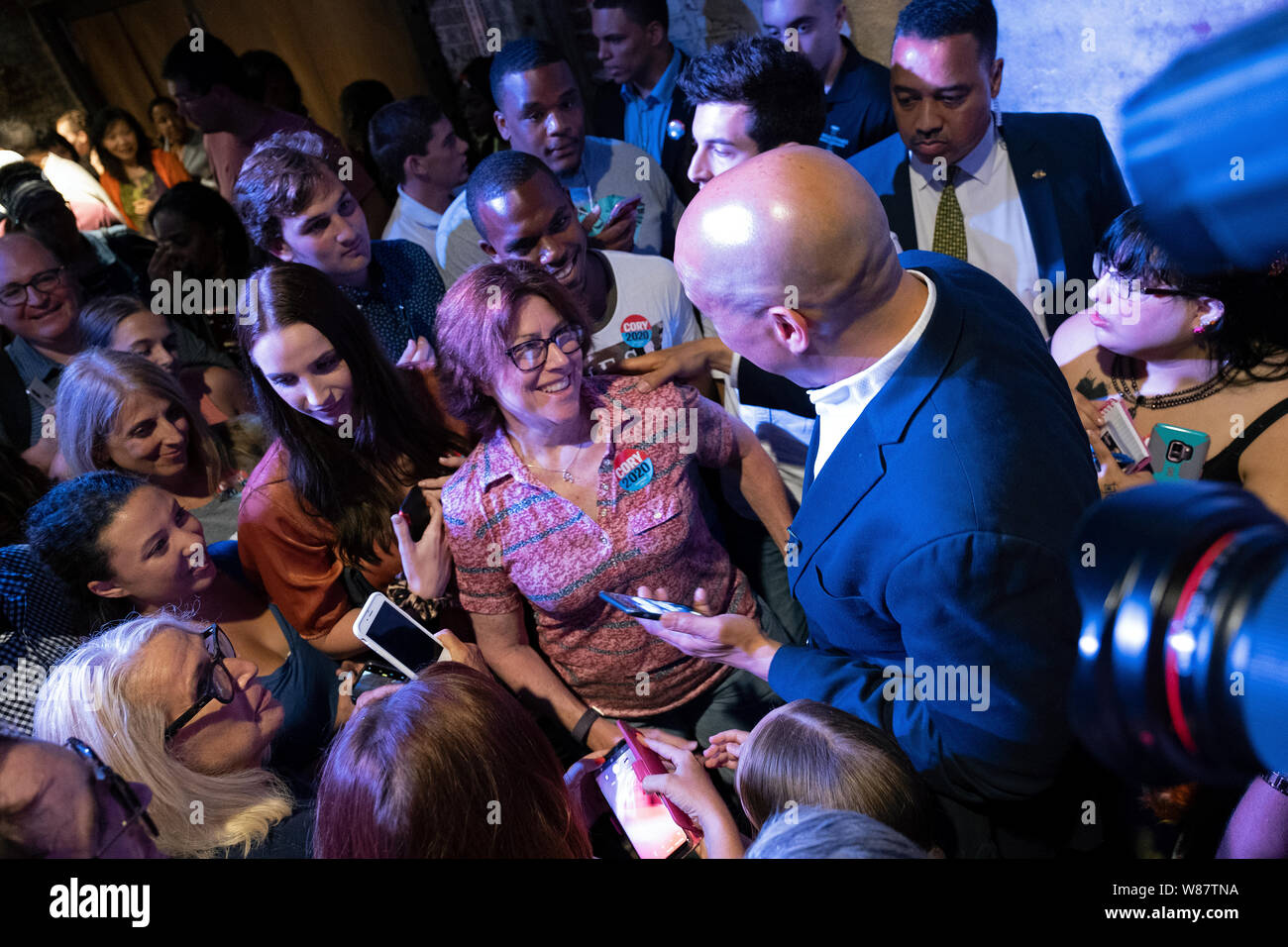 Democratic Presidential Candidate Cory Booker (D-NJ) appears during a Philadelphia Rise Event at The Fillmore Philadelphia. Stock Photo