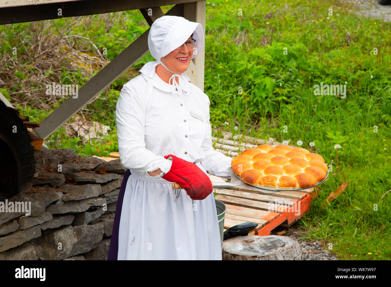 French bread oven, Port au Choix National Historic Site, Newfoundland and Labrador, Canada Stock Photo