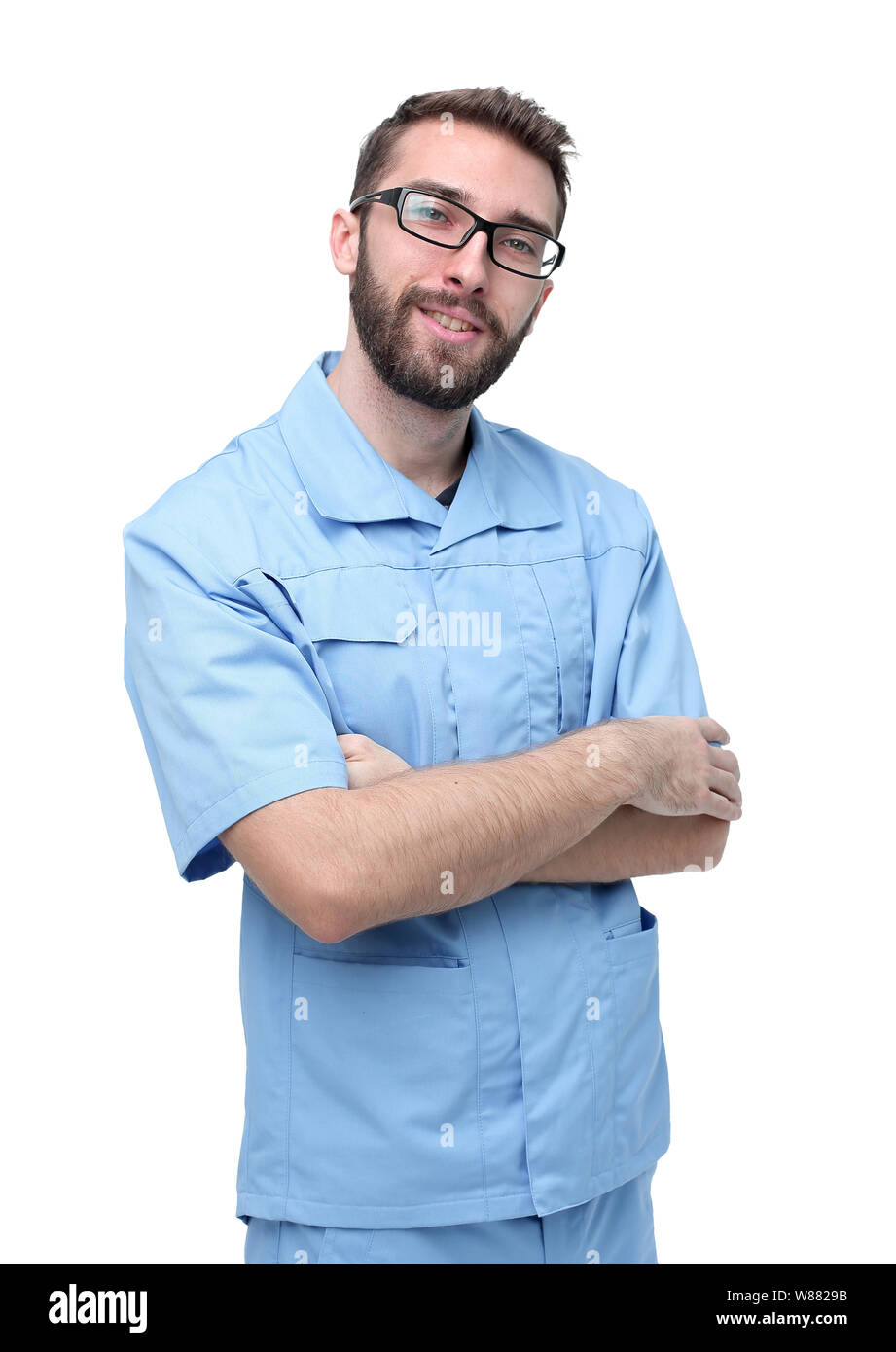 portrait of male surgeon isolated on white Stock Photo - Alamy
