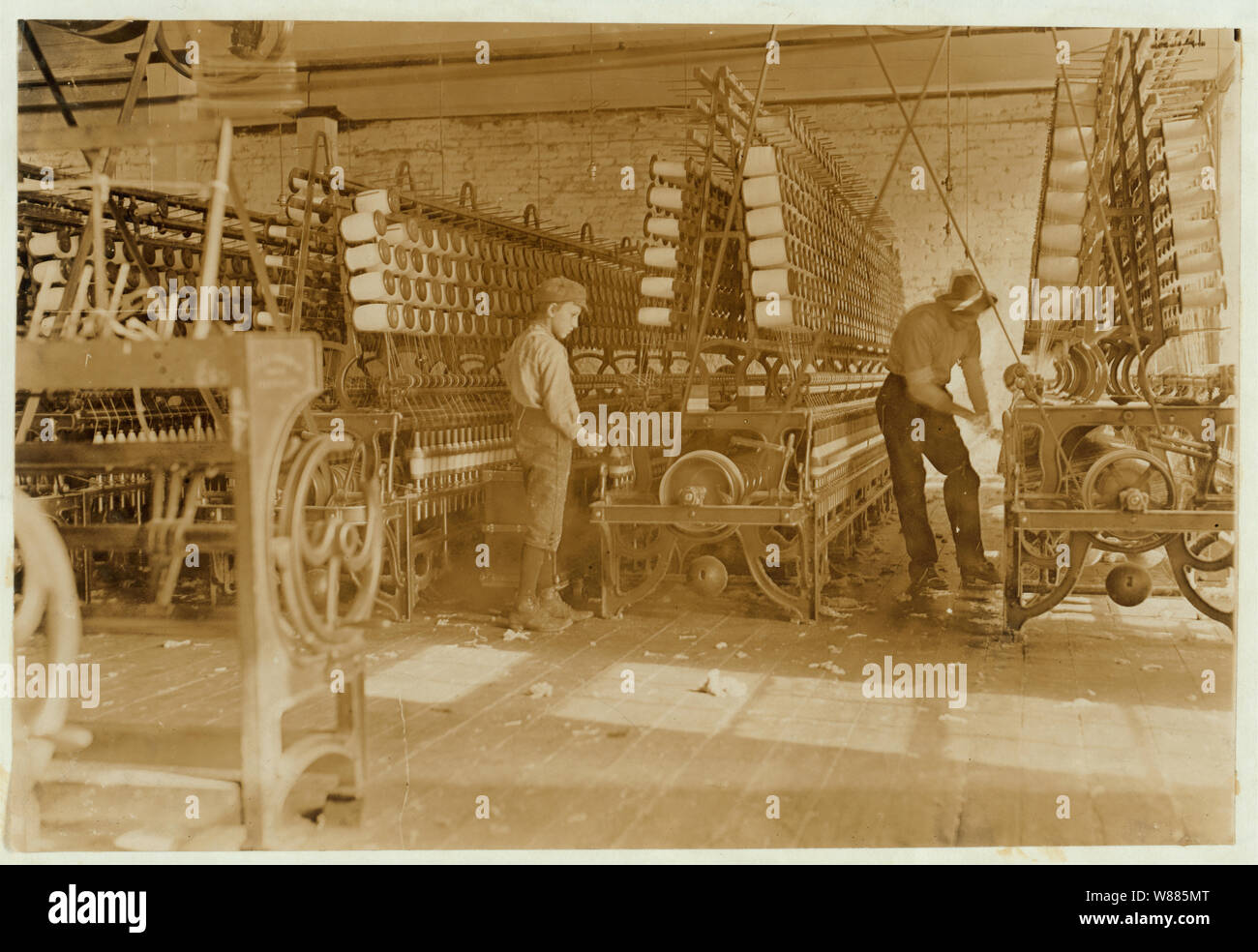 A doffer in the Melville Mfg. Co., Cherryville, N.C. Stock Photo
