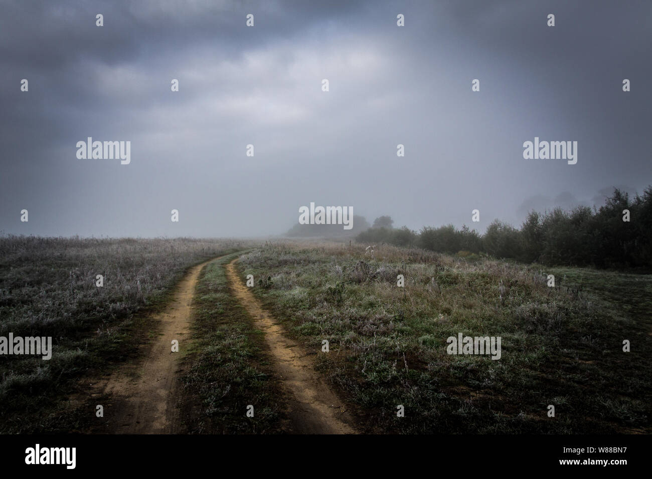 White fog blue background cold hi-res stock photography and images - Alamy