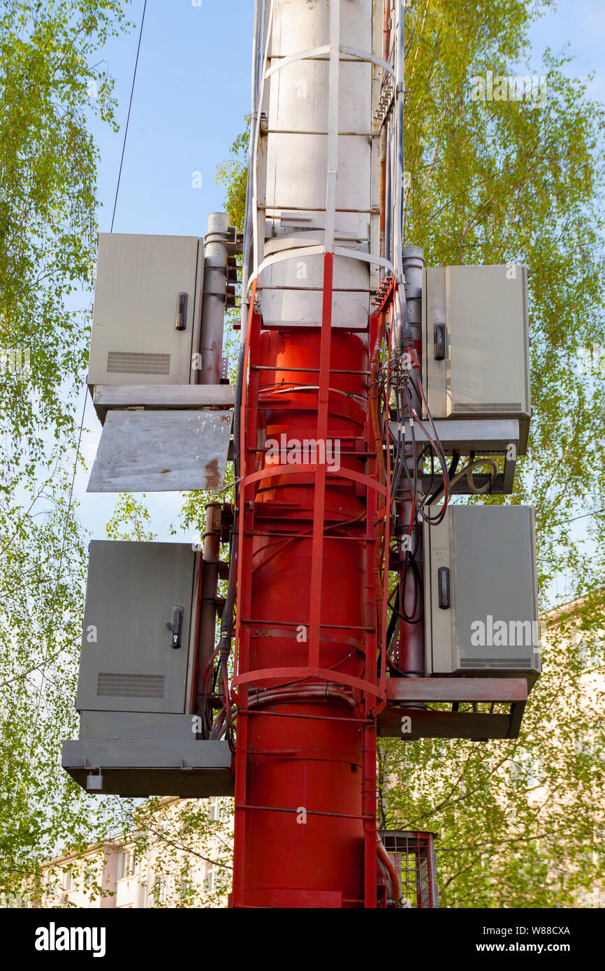 Translator on the post Stock Photo