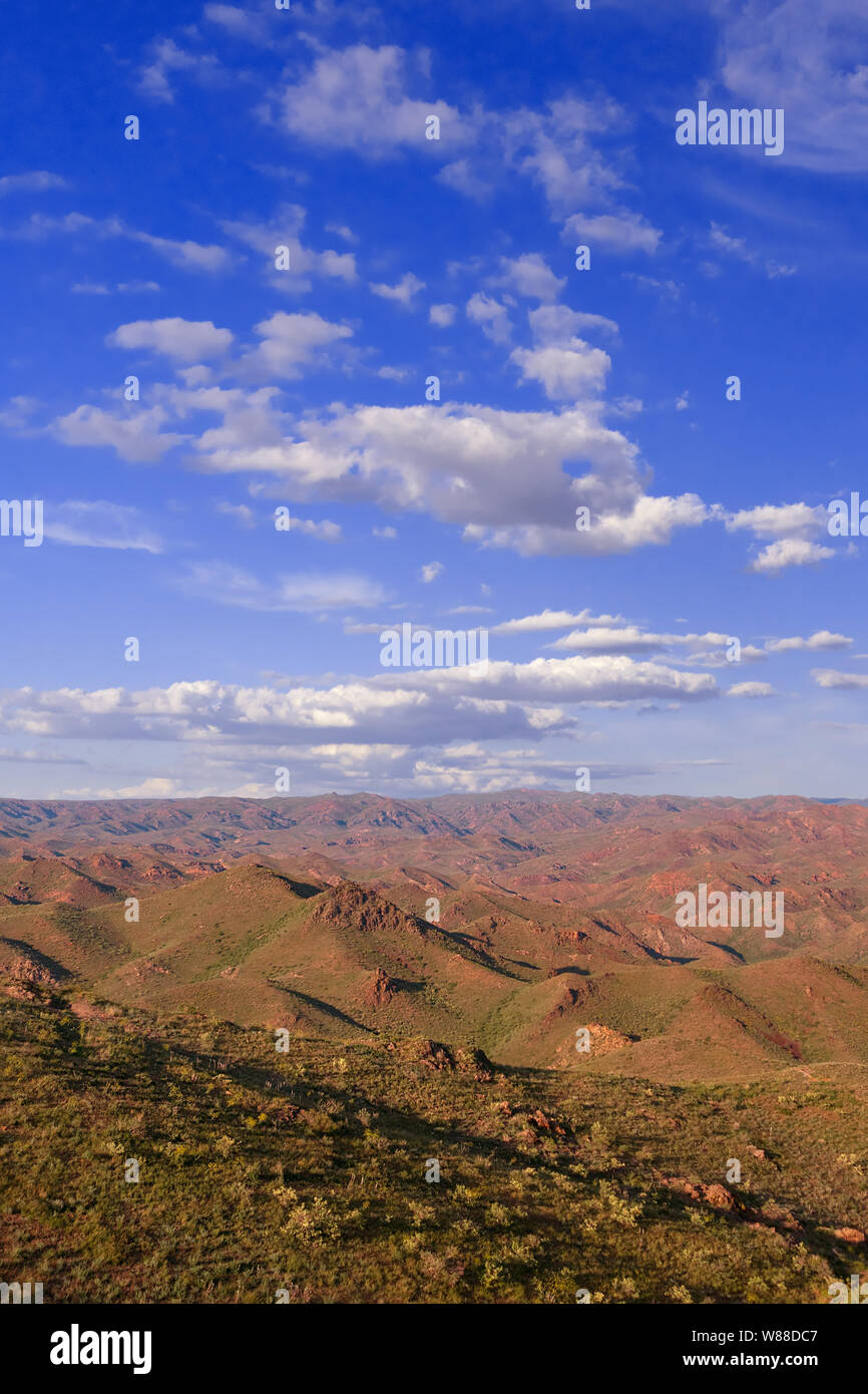 Beautiful view of low mountain range. Stock Photo