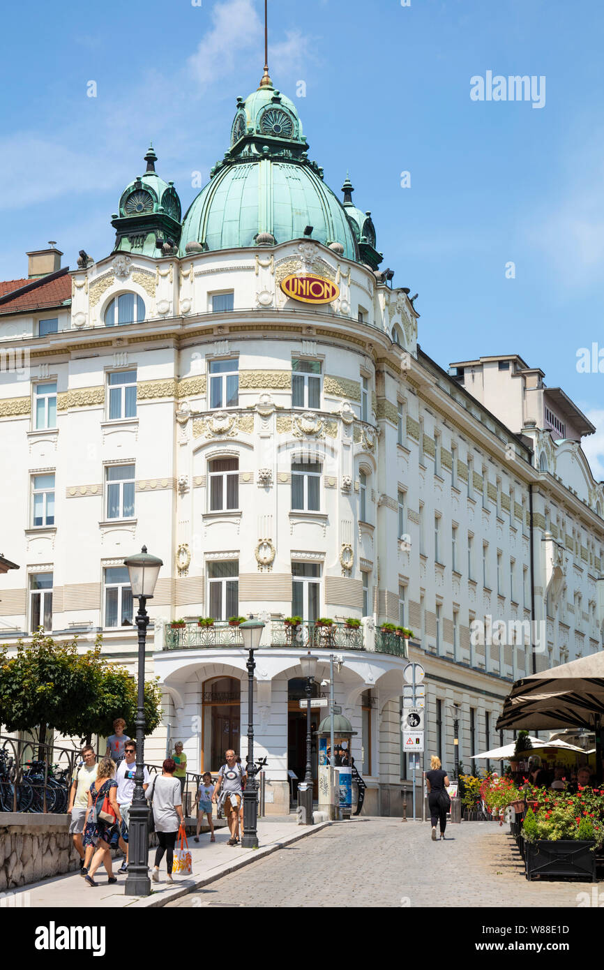 Ljubljana hotel Front entrance of the