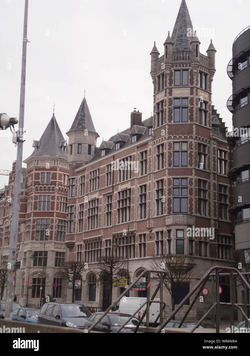 Wonderful Medieval Style Building On The Streets On A Snowy Day In The