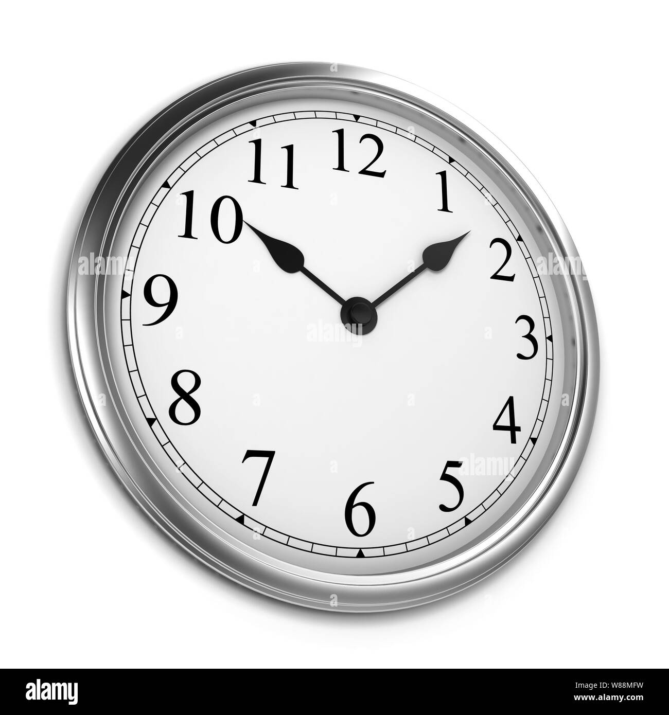 Wall clock. 3d illustration isolated on white background Stock Photo - Alamy