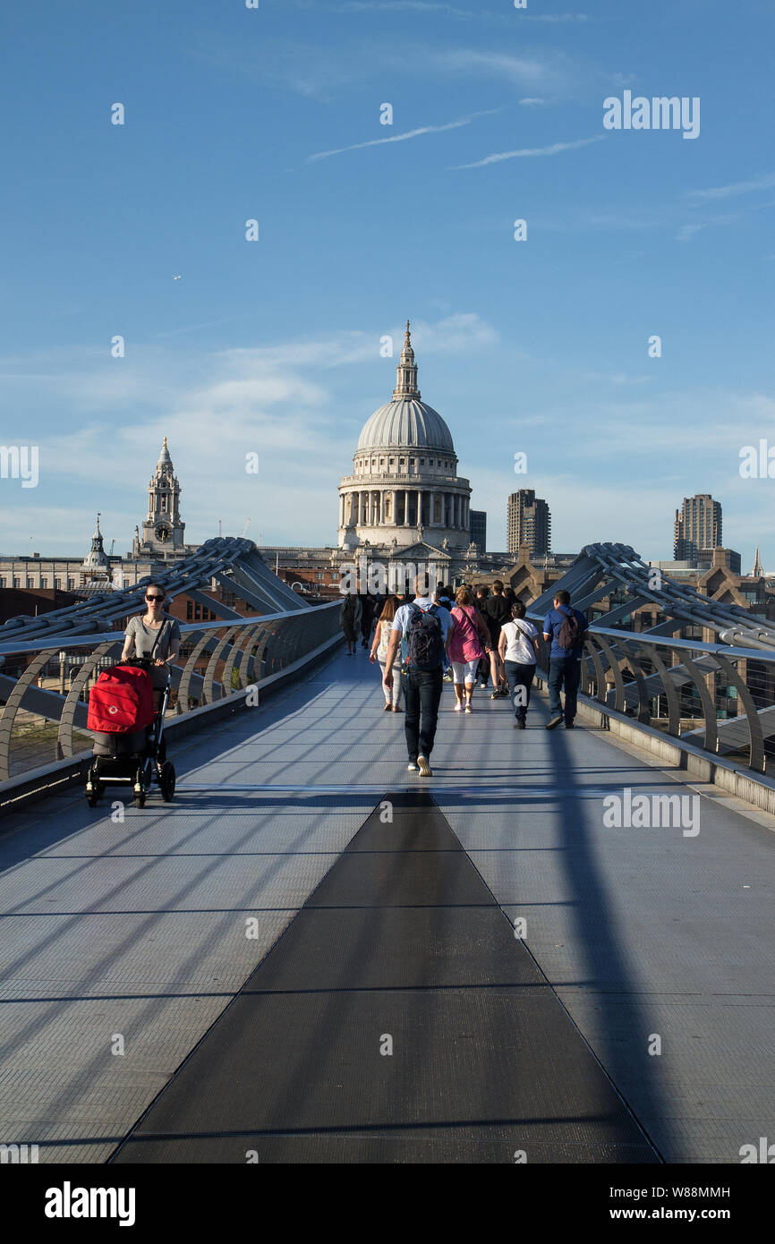 The Millenium Footbridge, London Stock Photo