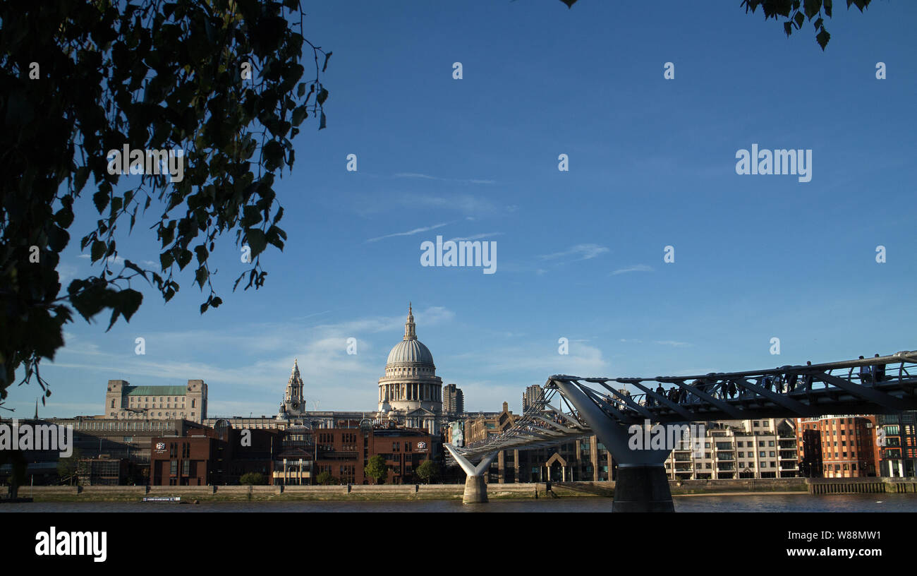 The Millenium Footbridge, London Stock Photo