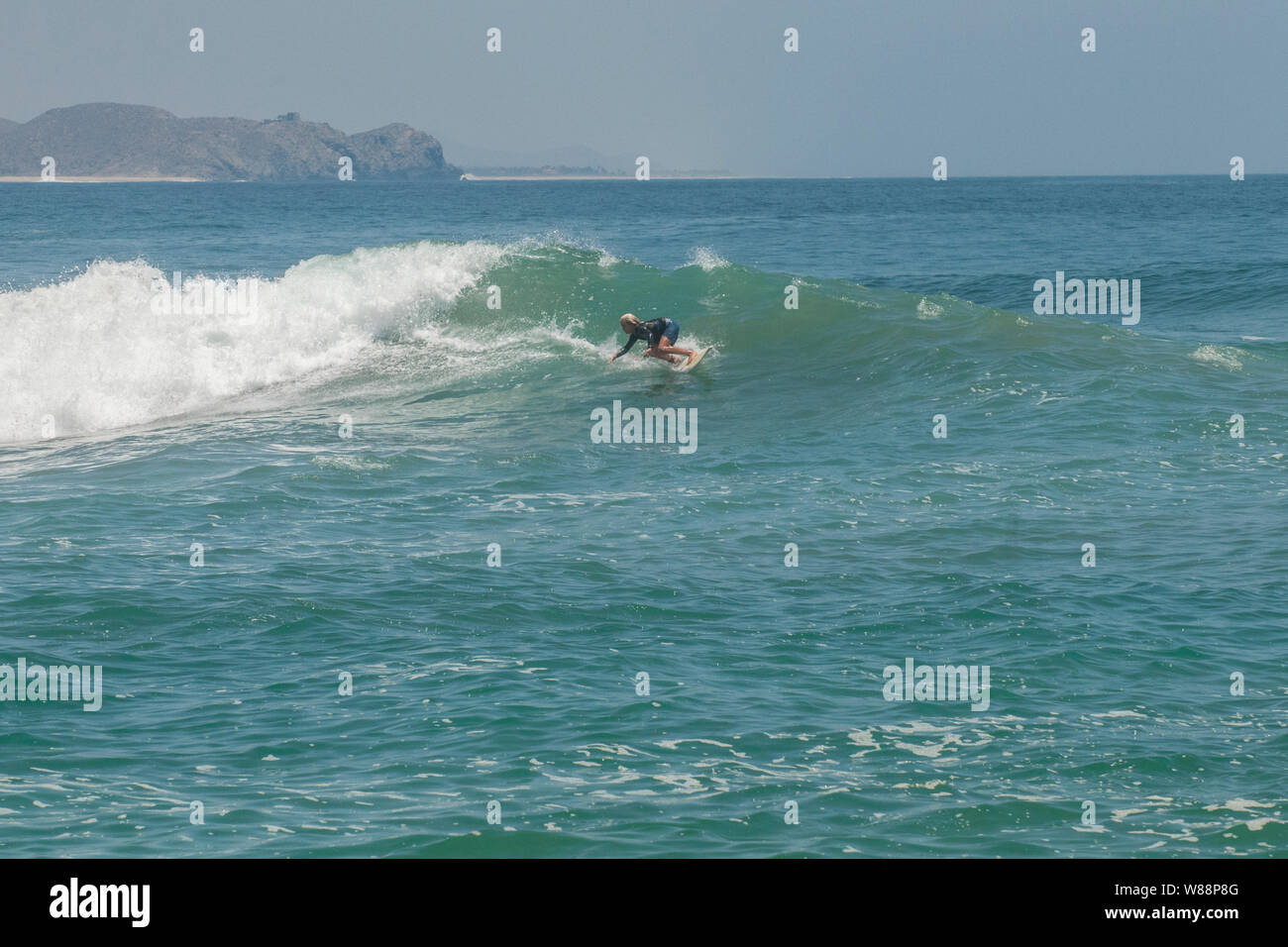 Todos Santos (Magic Town), Baja California Sur/ MEXICO. Jul 17, 2019 Surfing the waves in LOS