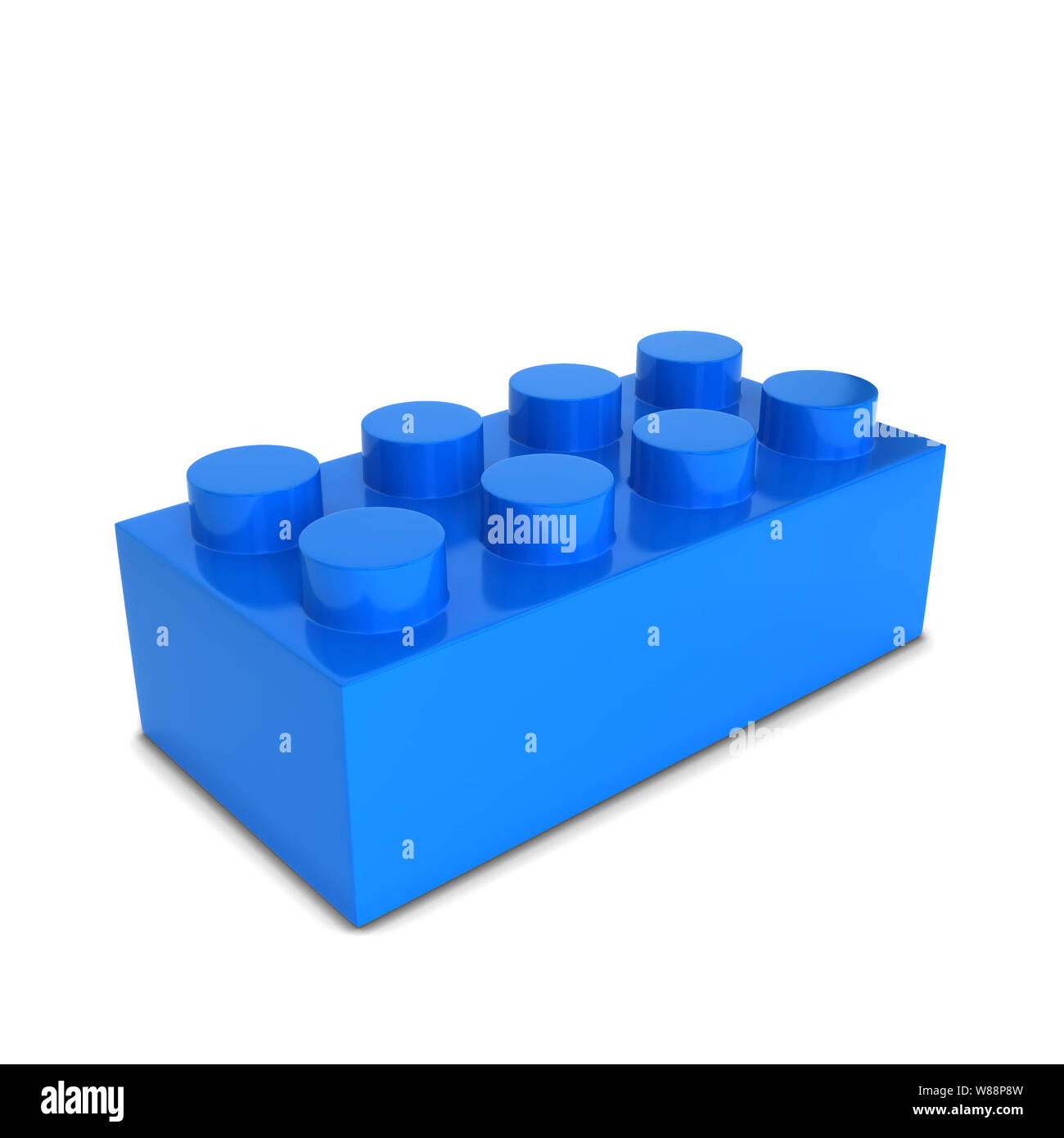 Toy brick. 3d illustration isolated on white background Stock Photo - Alamy