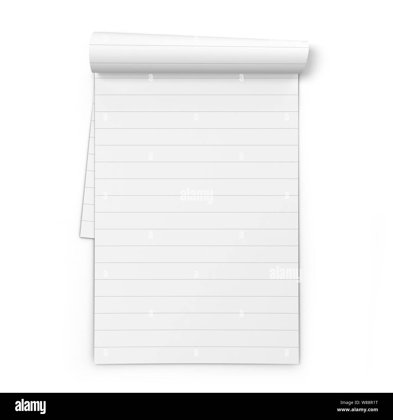 Blank Notepad Isolated On White Background Stock Illustration