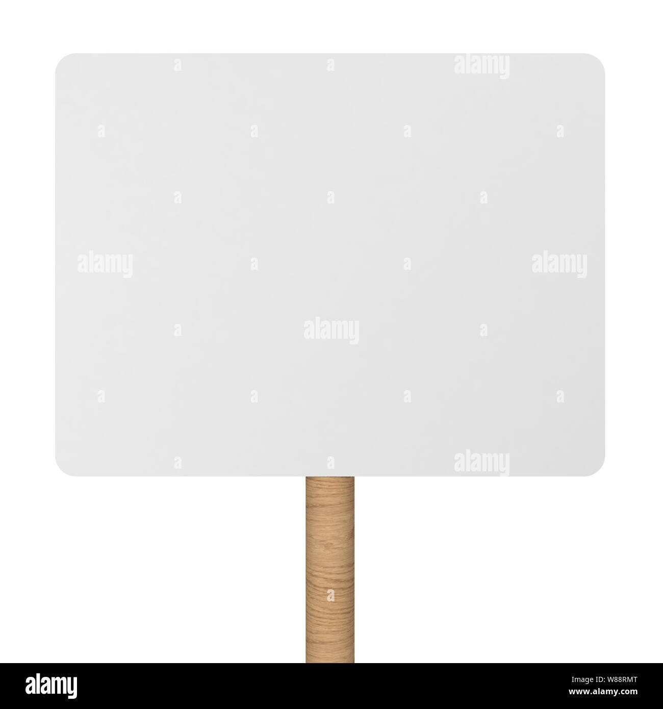 Blank placard. 3d illustration isolated on white background Stock Photo