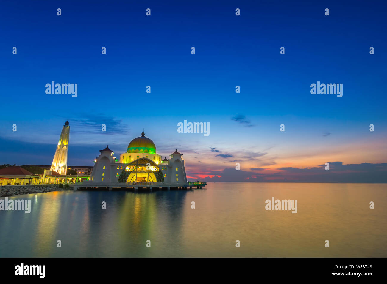 Malacca straits mosque located hi-res stock photography and images - Alamy