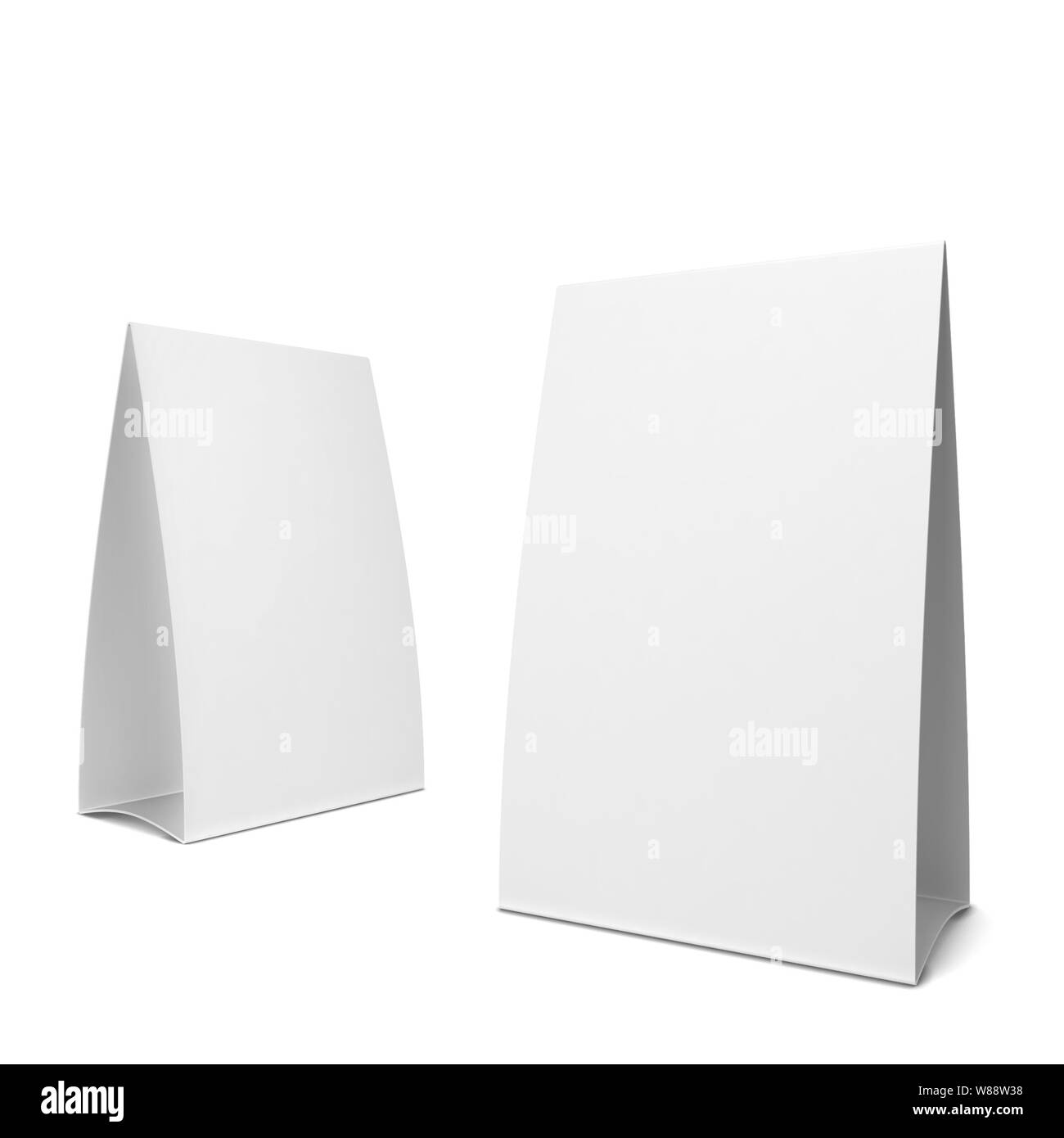 Tent cards. 3d illustration isolated on white background Stock Photo