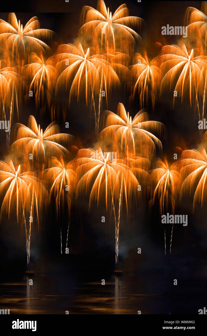 Colorful fireworks. Fireworks are a class of explosive pyrotechnic