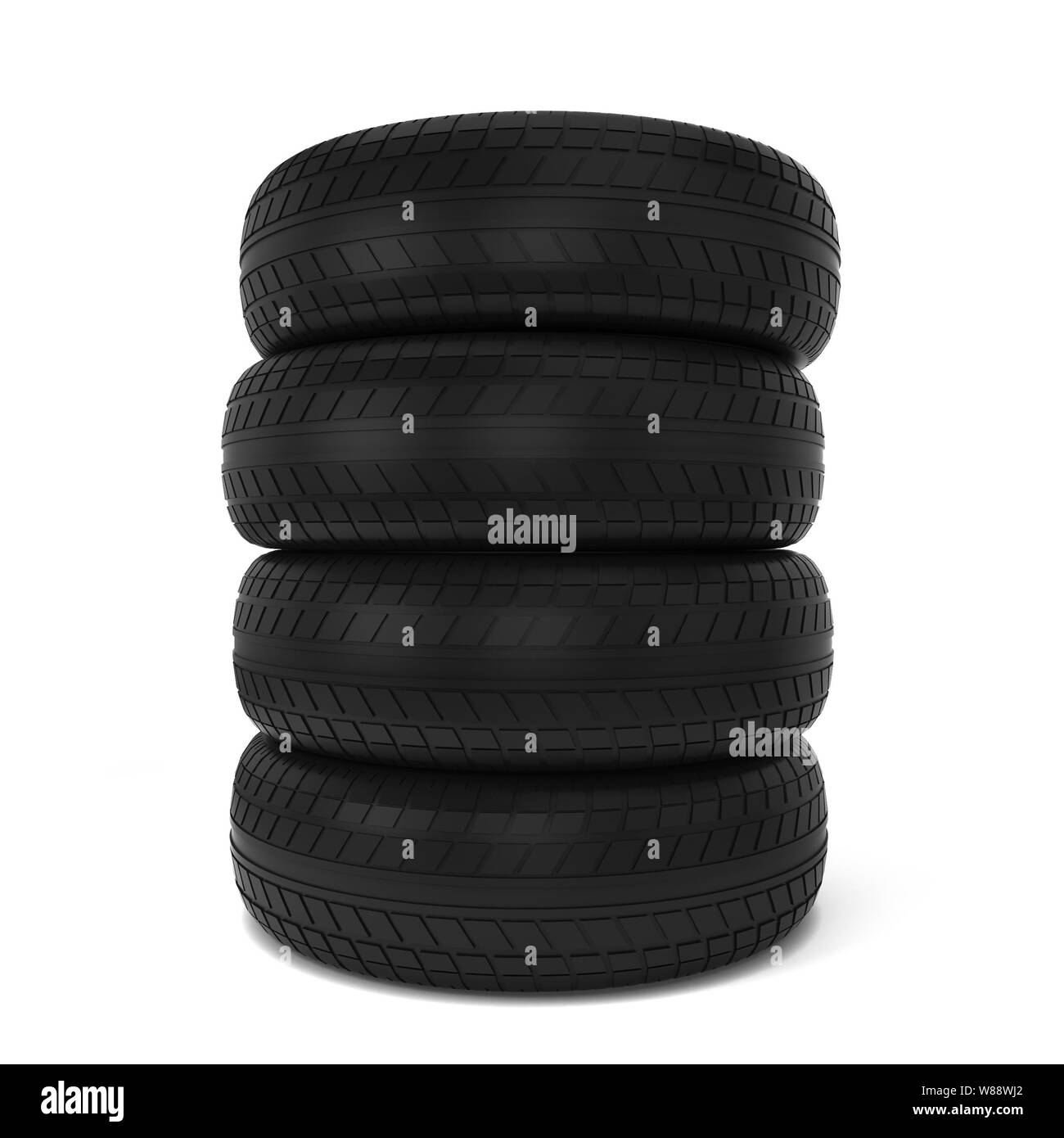 Black tires. 3d illustration isolated on white background Stock Photo ...