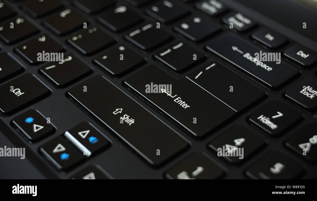 Keyboard enter key Stock Photo Alamy