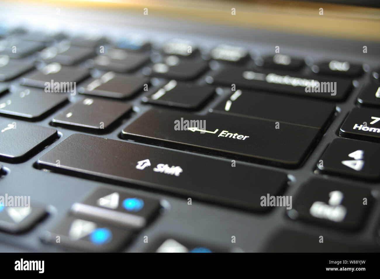 Keyboard enter key Stock Photo Alamy