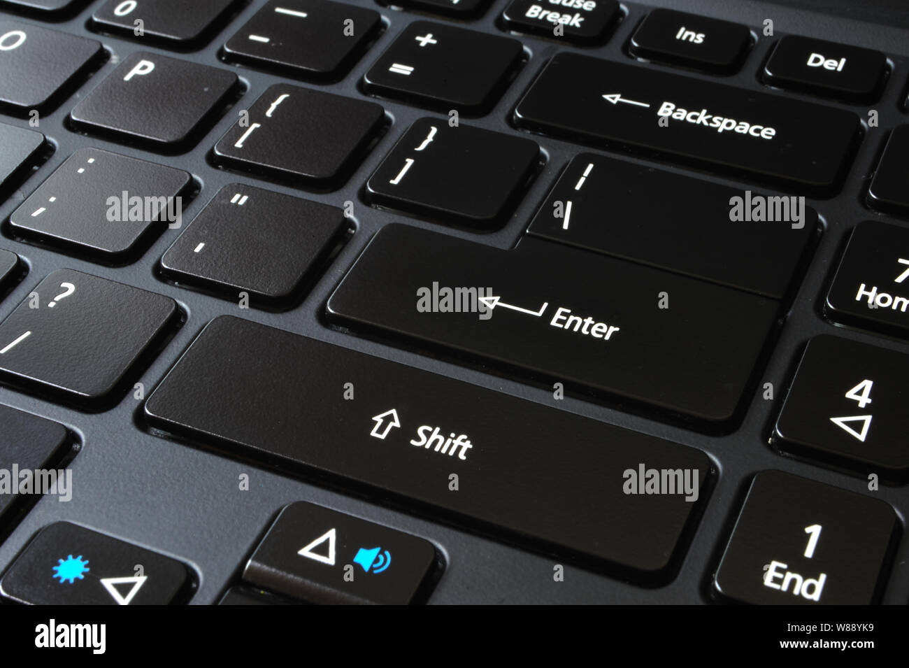 Keyboard enter key Stock Photo Alamy