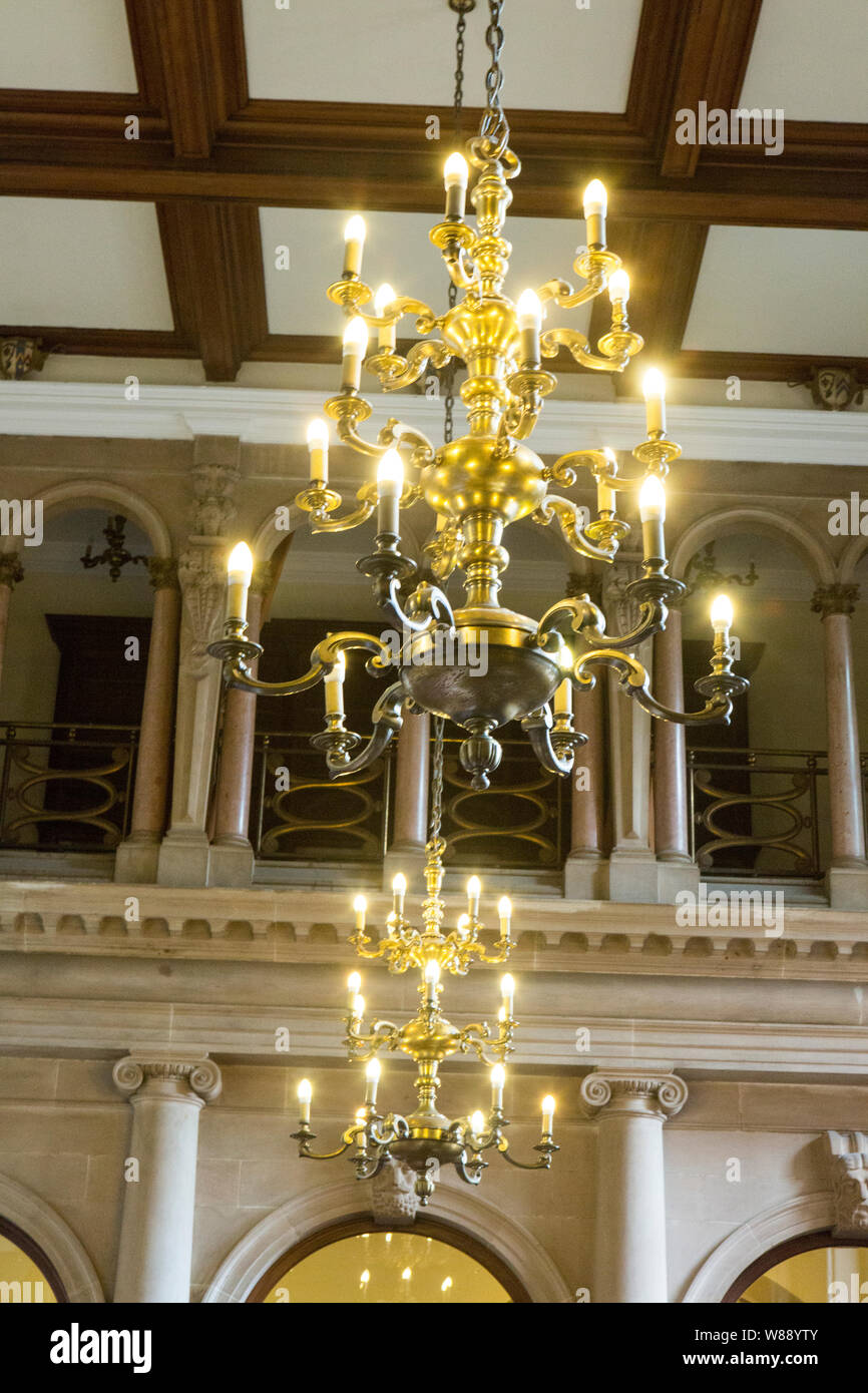 Gold Light Fittings Stock Photo Alamy