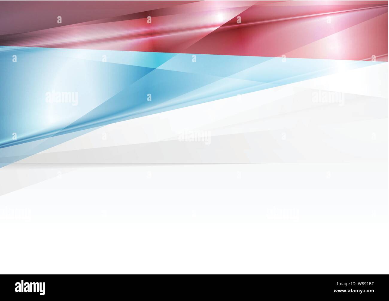 Red and blue abstract glossy modern background. Vector design Stock ...