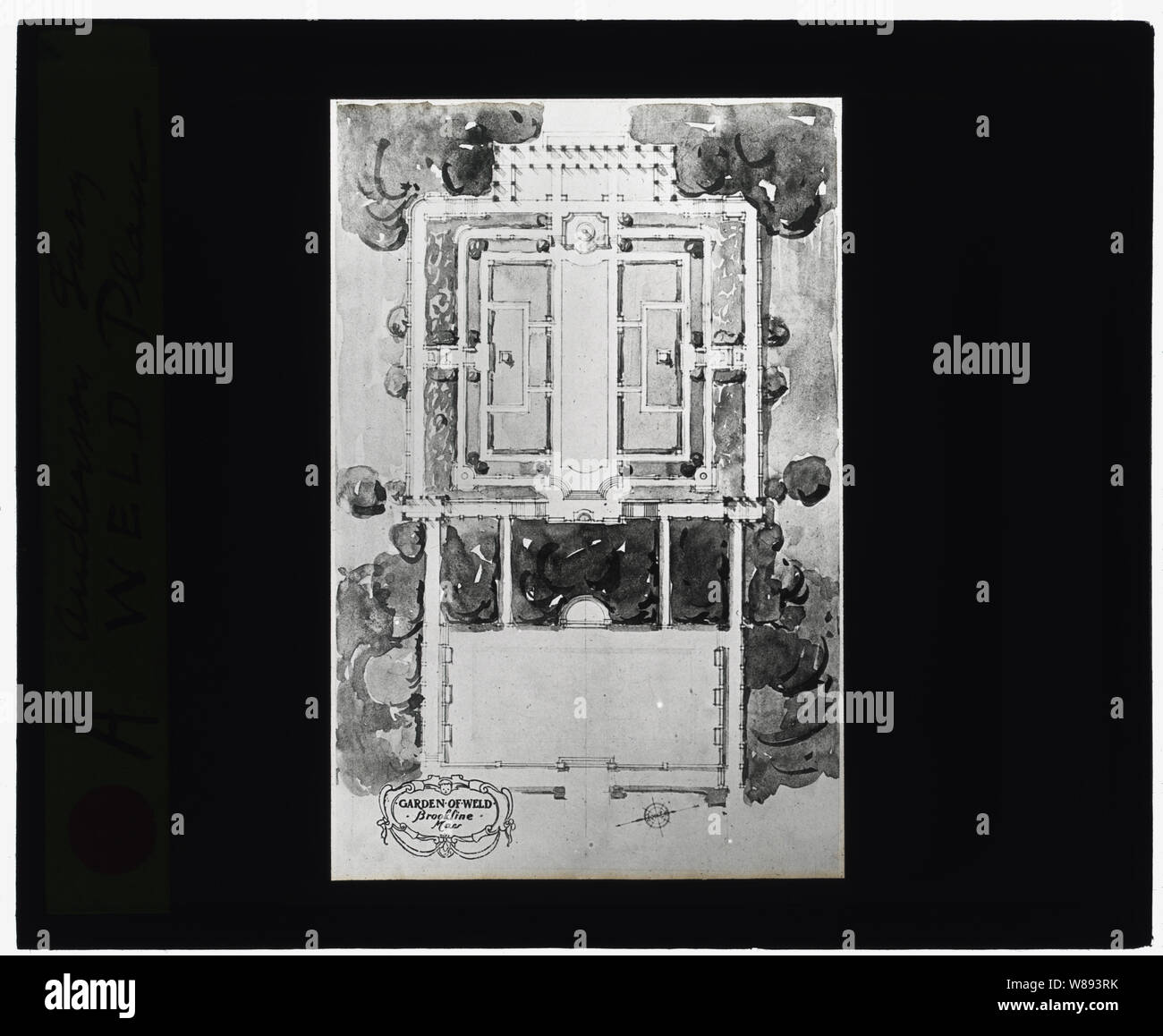 Weld, Larz Anderson house, 151 Newton Street, Brookline, Massachusetts. Plan, Garden of Weld