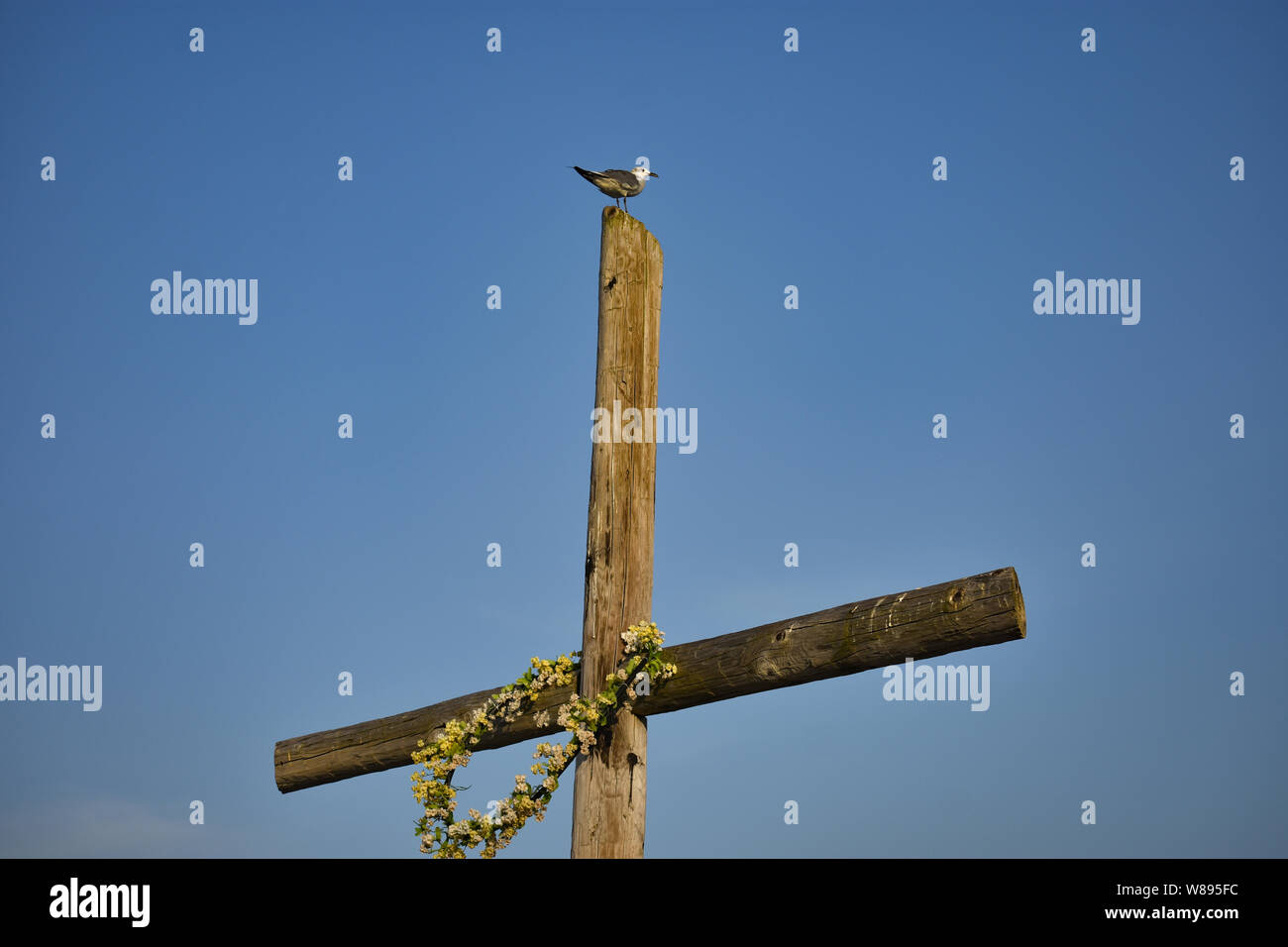 Cross at the Beach Stock Photo