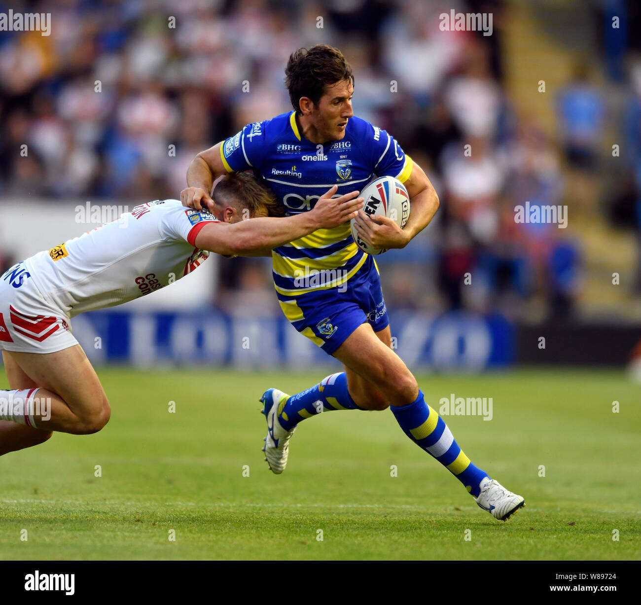 Tom Ratchford Rugby Player Halliwell Jones Stadium, Warrington, Cheshire. 8th Aug, 2019. Betfred ...