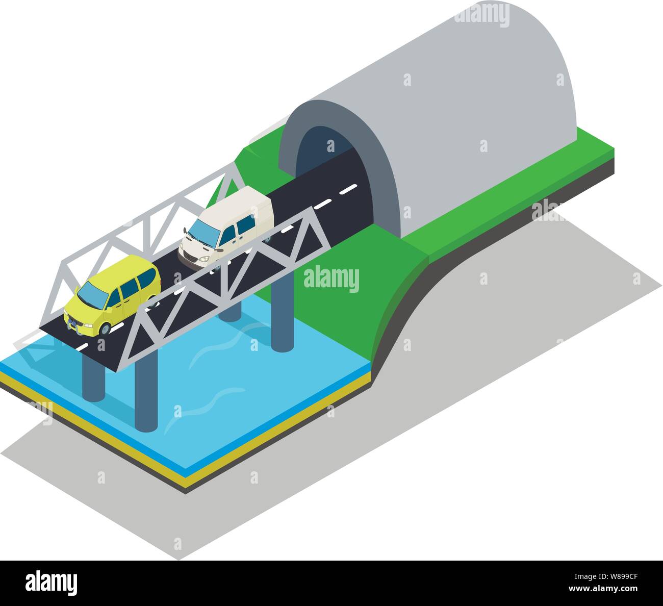 Bridge concept banner, isometric style Stock Vector Image & Art - Alamy