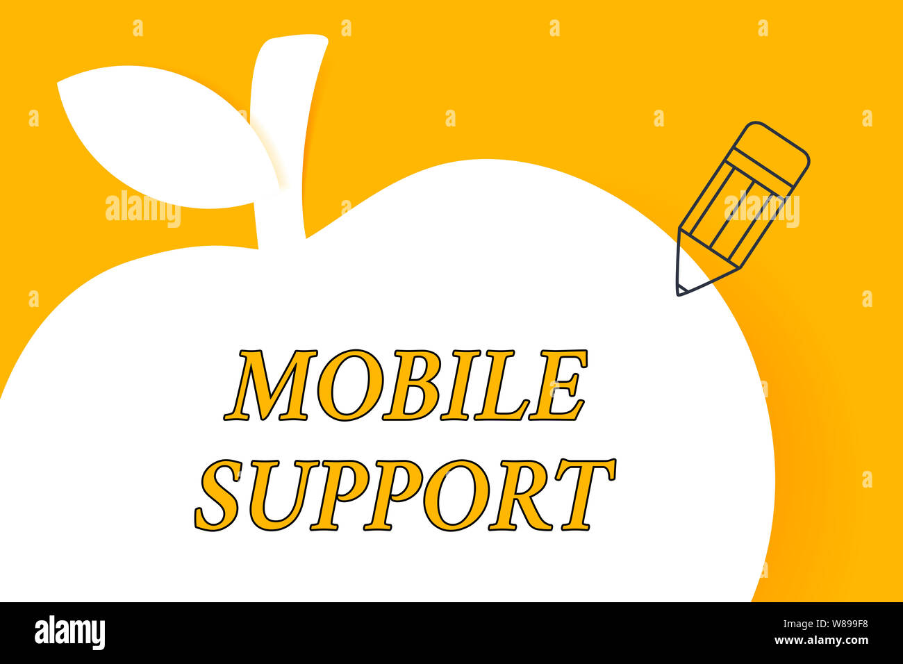 Writing note showing Mobile Support. Business concept for Provides ...