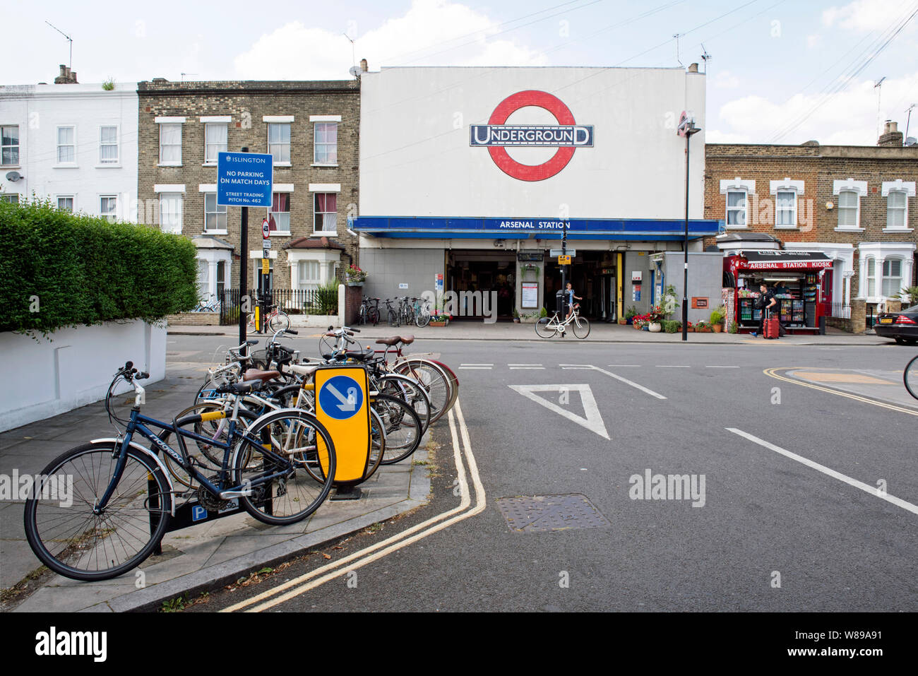 Arsenal Underground Station on the Piccadilly line with cycle parking ...