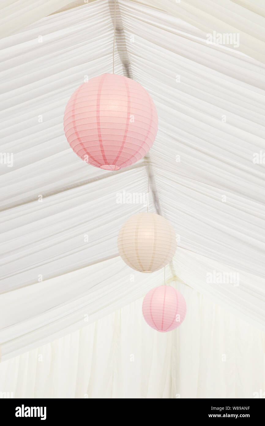 Pastel Paper Lanterns Stock Photo Alamy