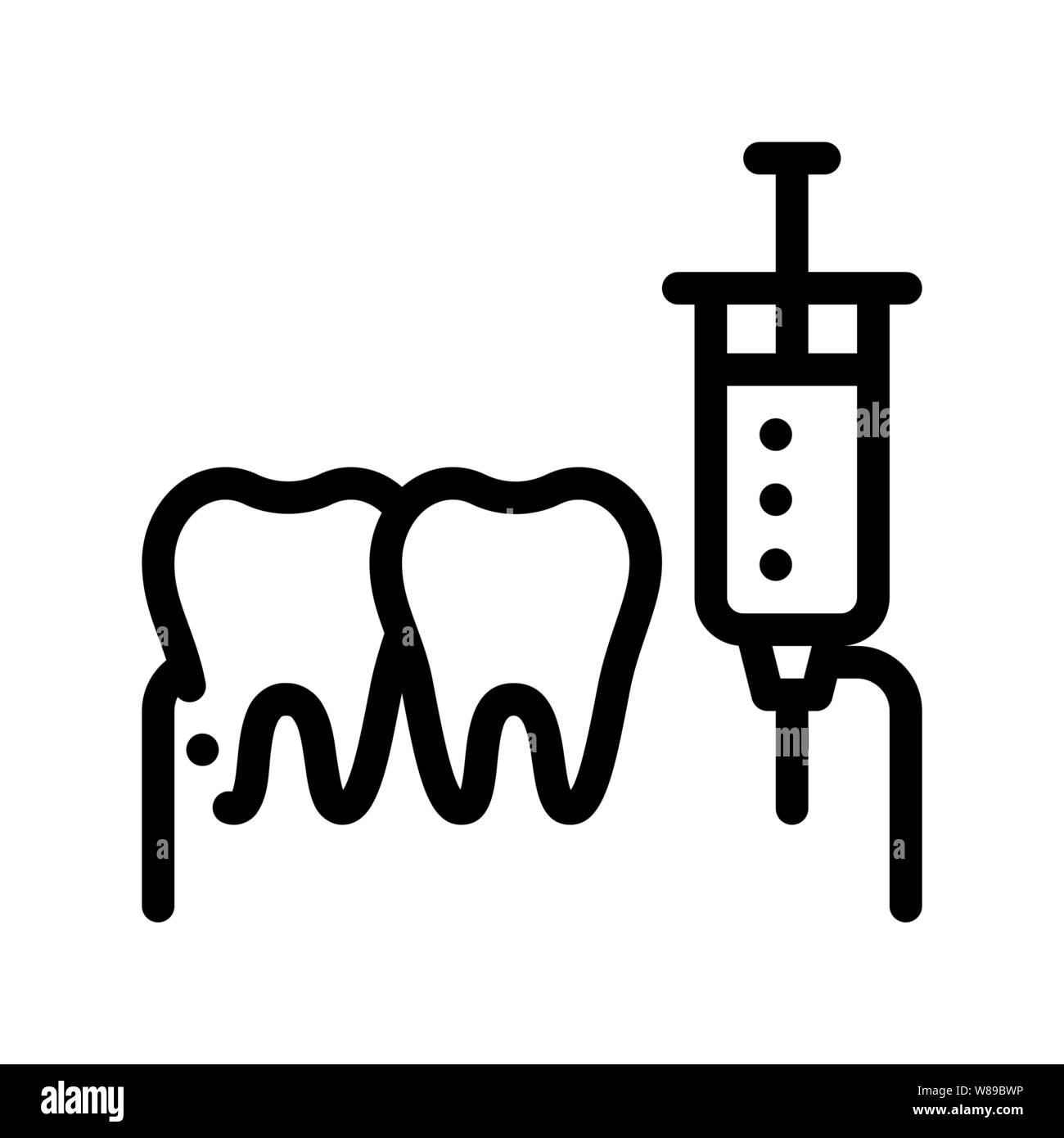 Stomatology Anesthesia Injection Vector Sign Icon Stock Vector Image ...