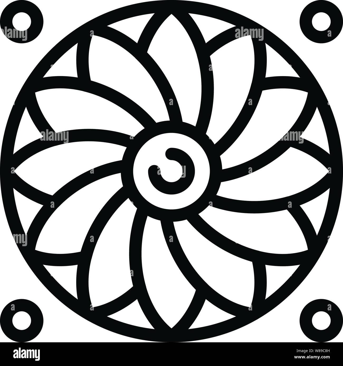 Big cpu cooler icon, outline style Stock Vector Image & Art - Alamy