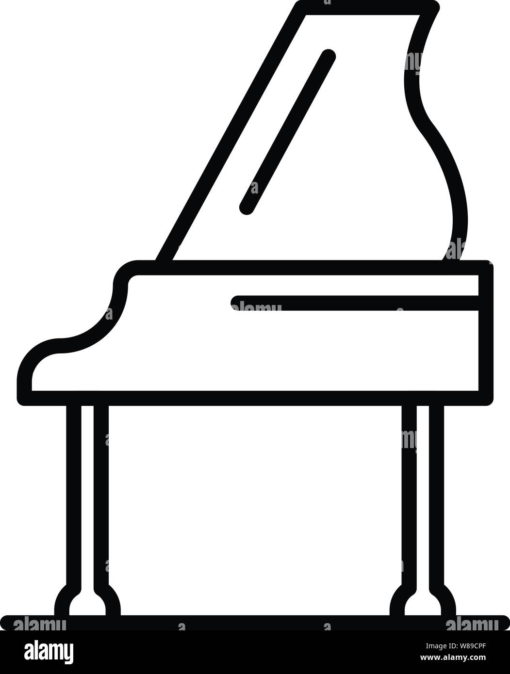 Grand piano icon, outline style Stock Vector Image & Art - Alamy