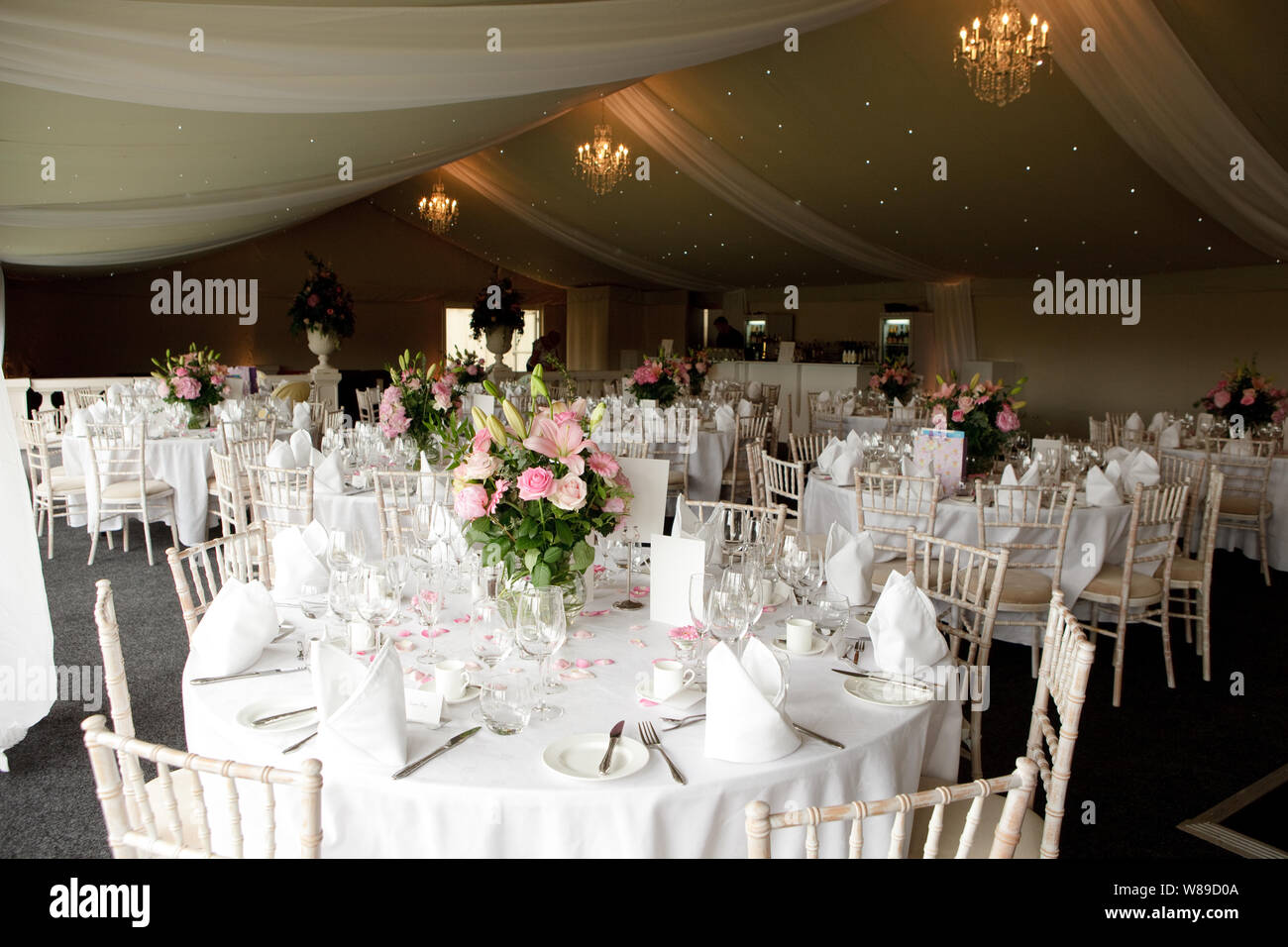 Marquee Wedding Decorations Stock Photo 263280538 Alamy