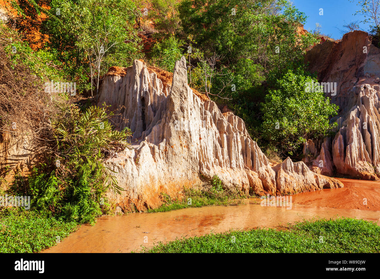 Fairy Stream or Suoi Tien is a small stream hiding behind Mui Ne sand dunes in Phan Thiet in Vietnam Stock Photo