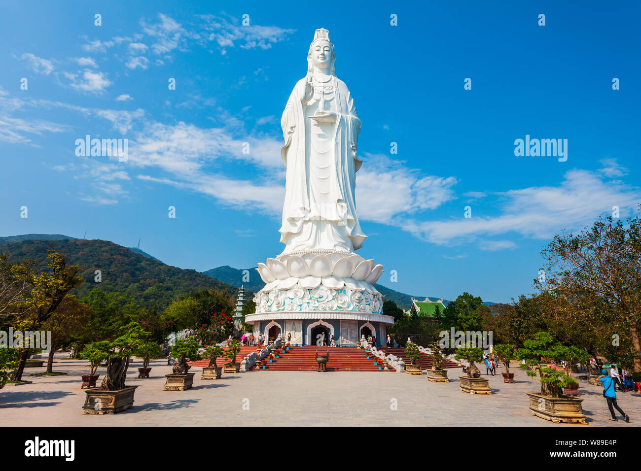 Lady Buddha statue at the Linh Ung Pagoda in Danang city in Vietnam Stock Photo