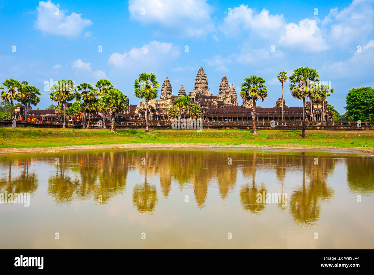 Angkor Wat temple in Siem Reap in Cambodia. Angkor Wat is the largest